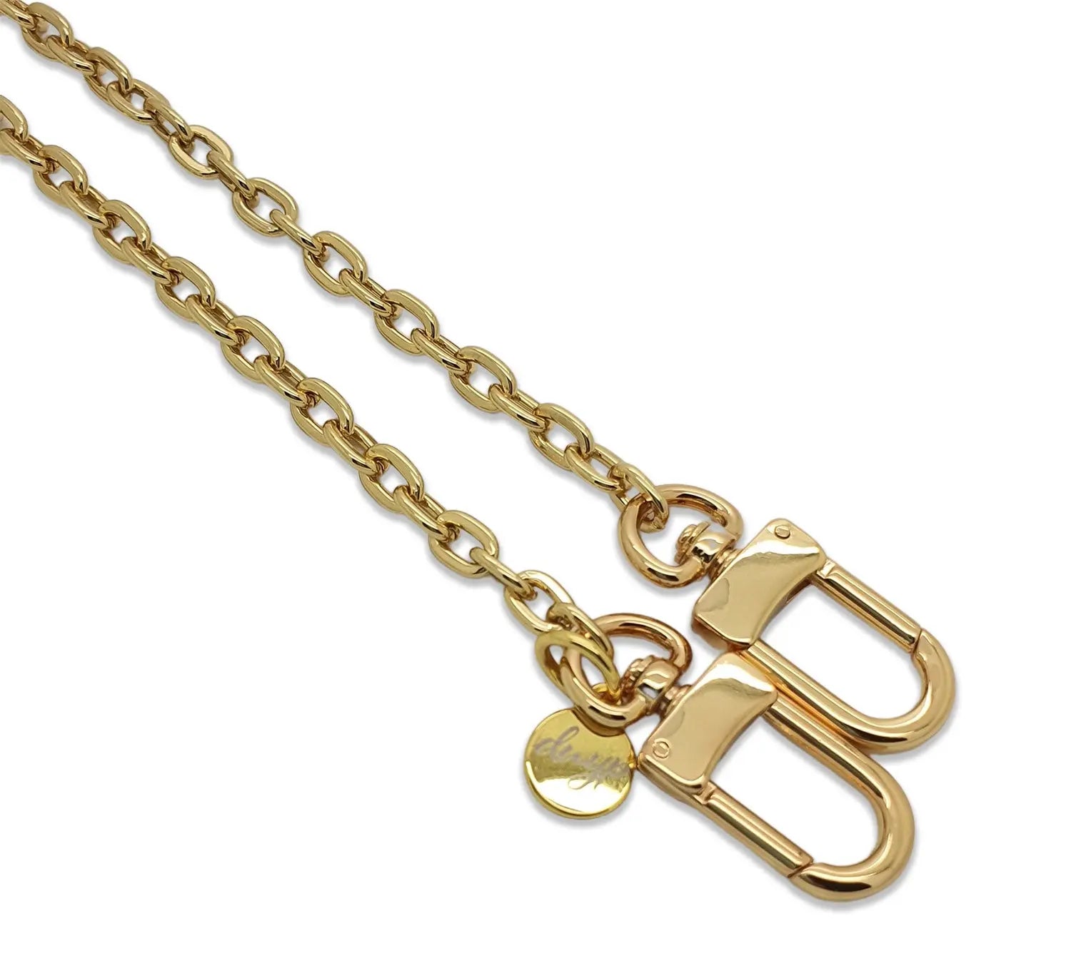 Gold Metal Crossbody Oval Chain from 90 to 140 cm dressupyourpurse