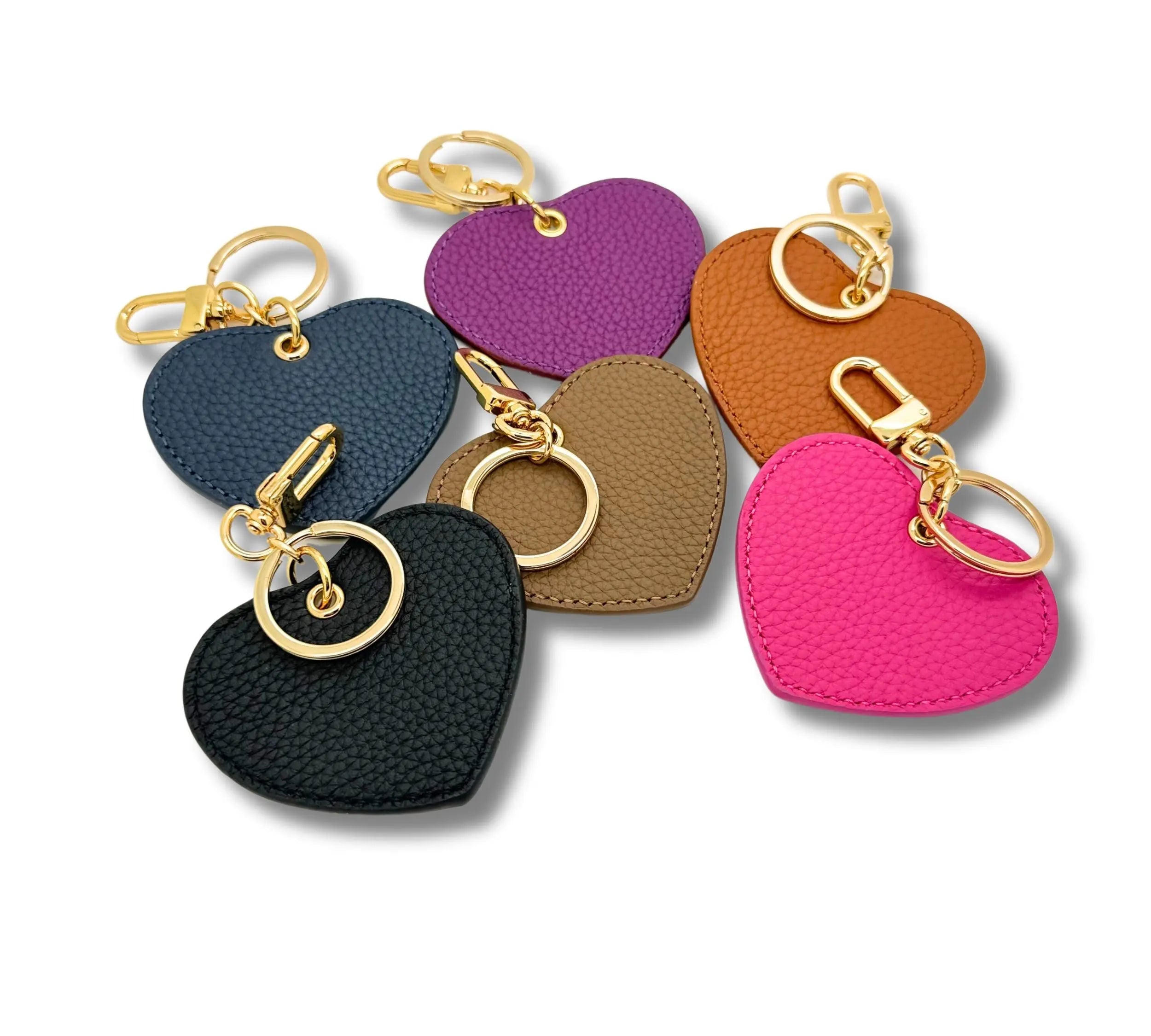 free_gift Togo Leather Swiveling Keyring - Heart dressupyourpurse