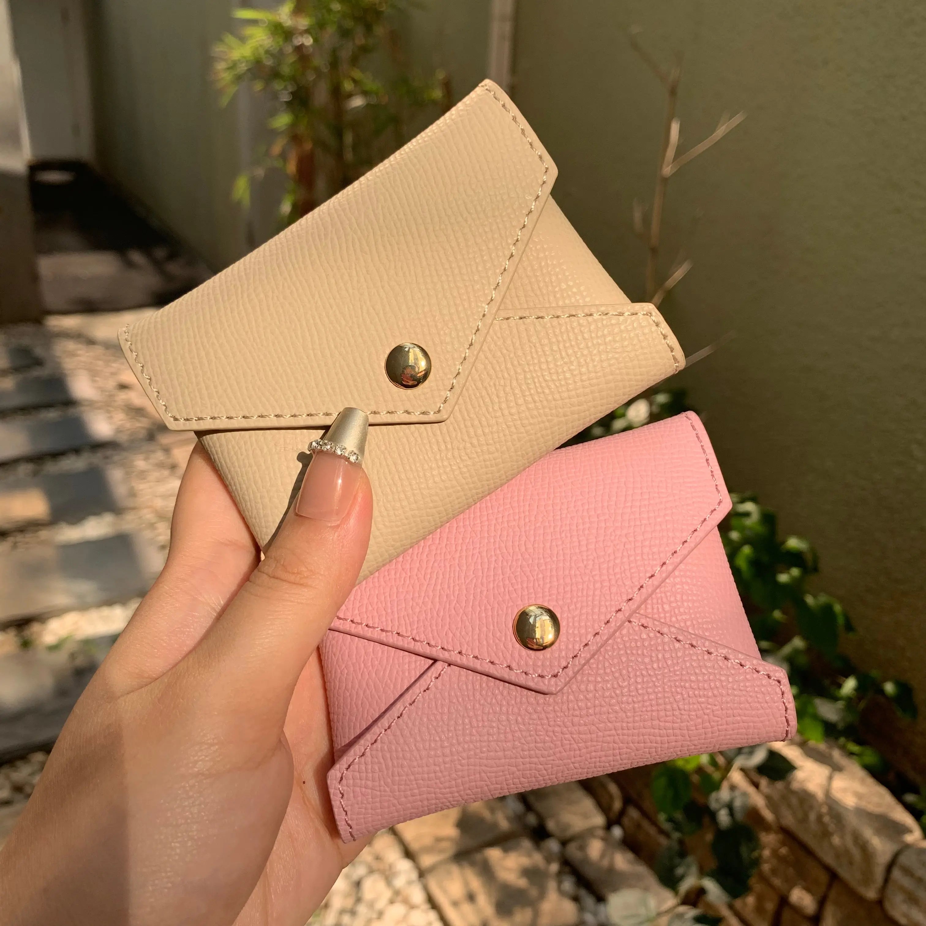 EPSOM LEATHER MINI ENVELOPE BAG CHARM CARD HOLDER dressupyourpurse