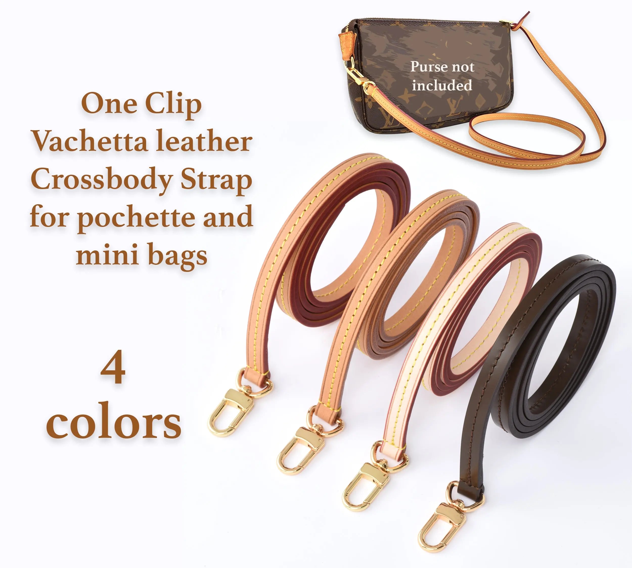ONE CLIP Shoulder / Crossbody strap For Pochette Accessoires and more - 3 colors dressupyourpurse
