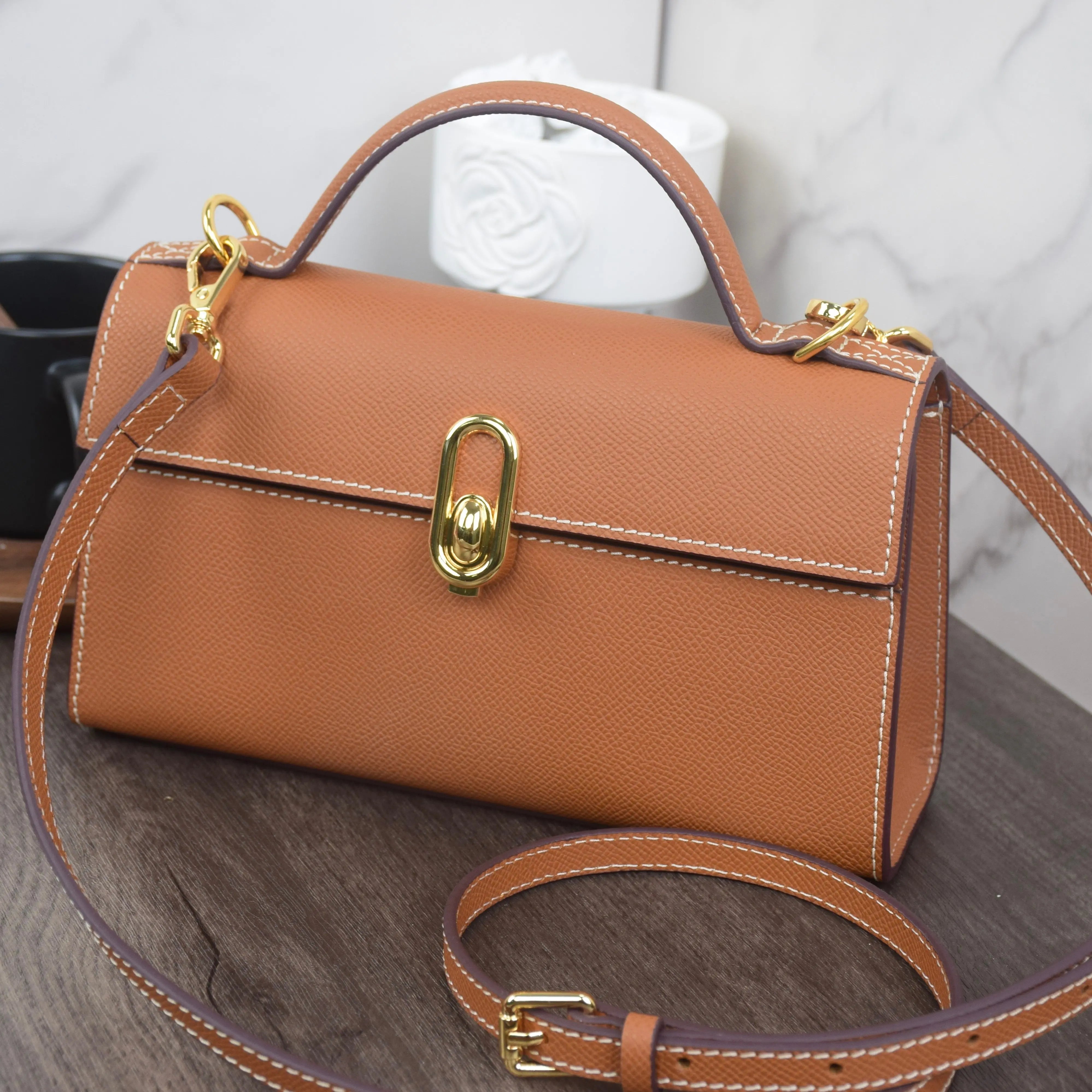 HCC X DUYP - "Madison" Bag - Camel Brown dressupyourpurse