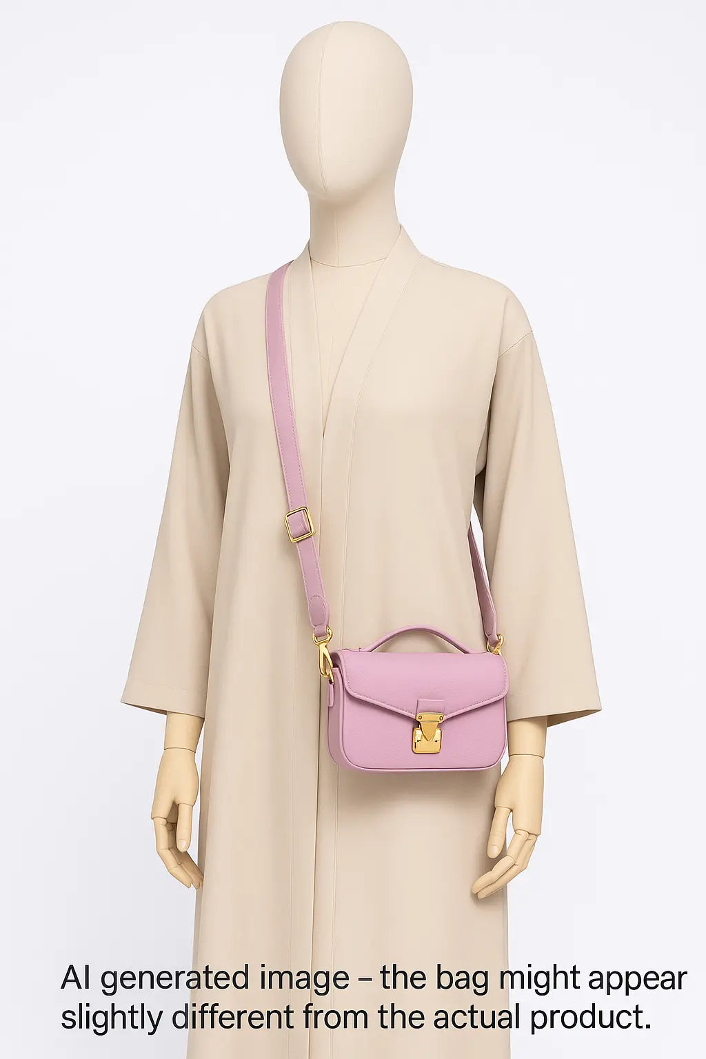 PETIT PARIS 15 - Crossbody bag - DUSTY PINK TOGO / GOLD HARDWARE dressupyourpurse
