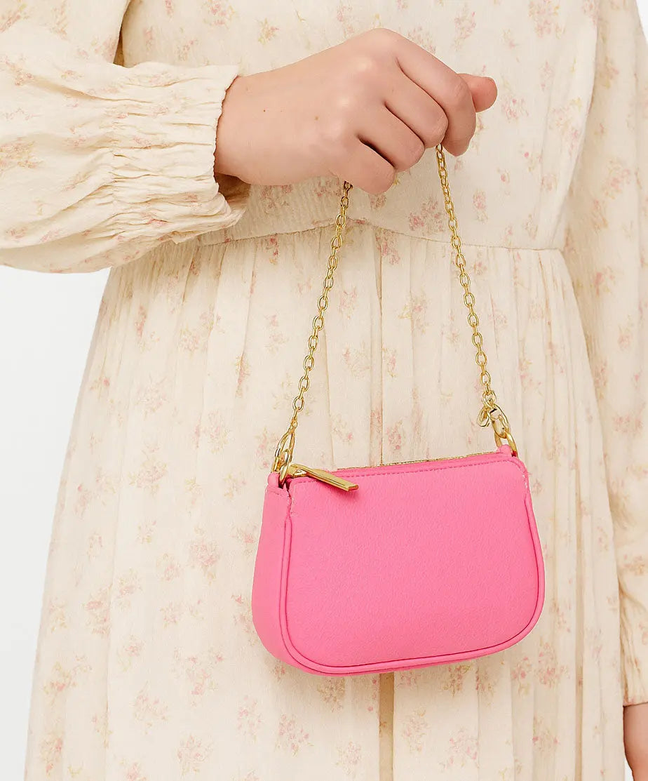 HCC X DUYP - Mini pochette - SUMMER PINK Grained Leather dressupyourpurse
