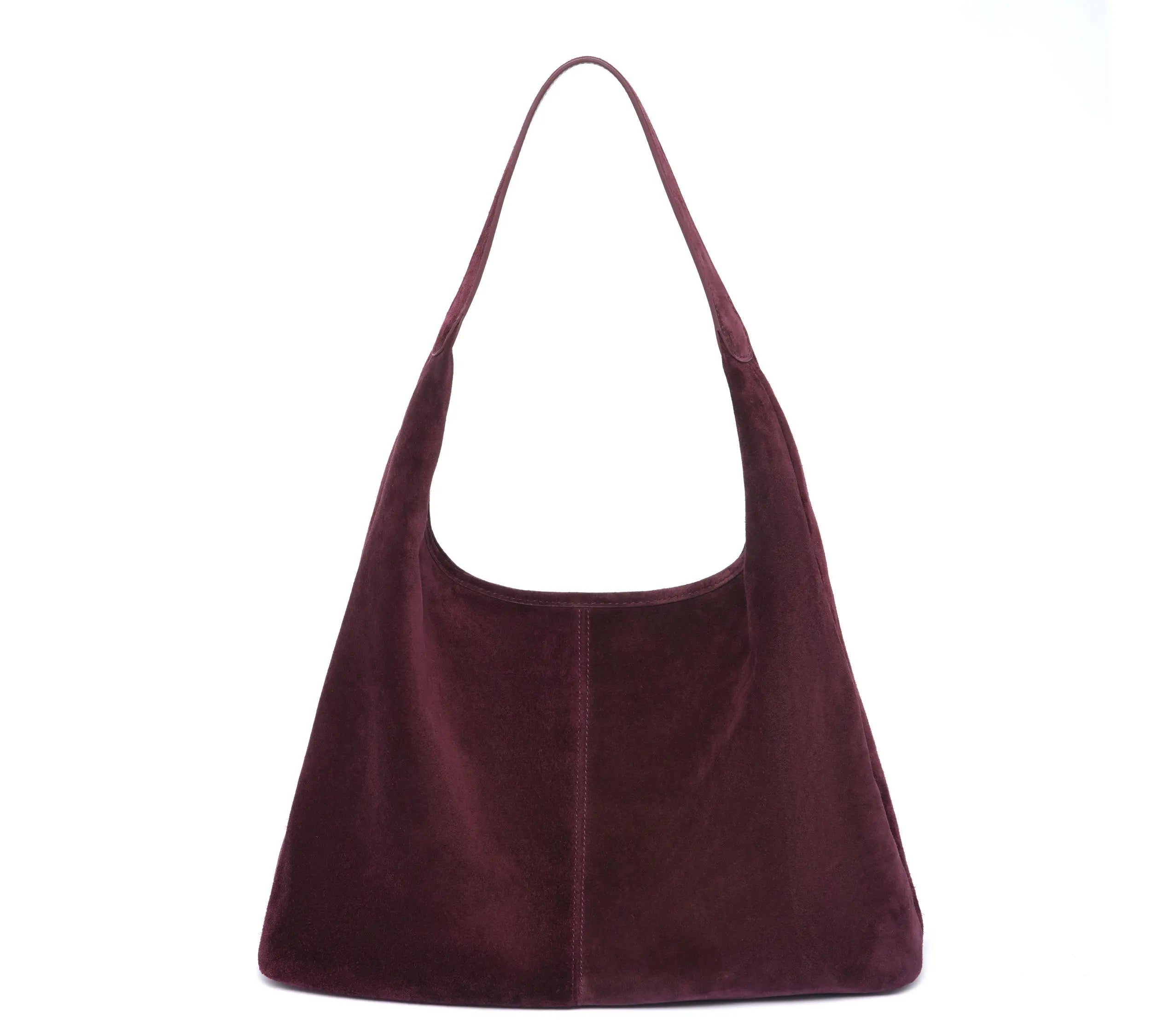 Pre Order - The Slouch Bag - Calf Suede Leather - Plum