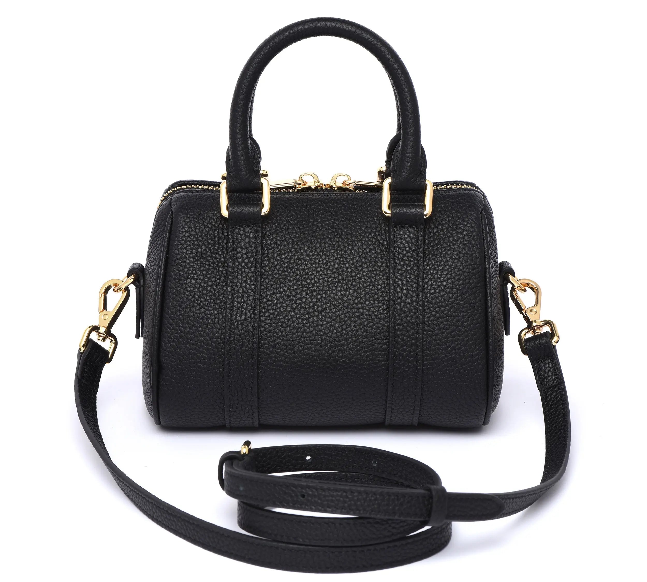 NANO Boston bag - Togo Leather - Black dressupyourpurse