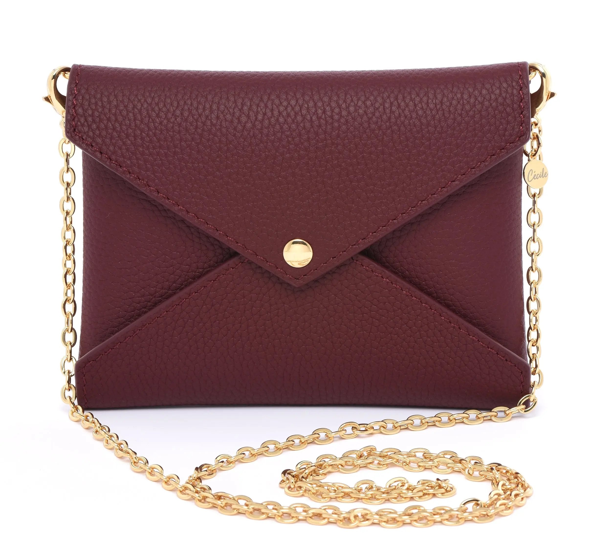 LIMITED EDITION - BURGUNDY - 2 in 1 MEDIUM ENVELOPE dressupyourpurse