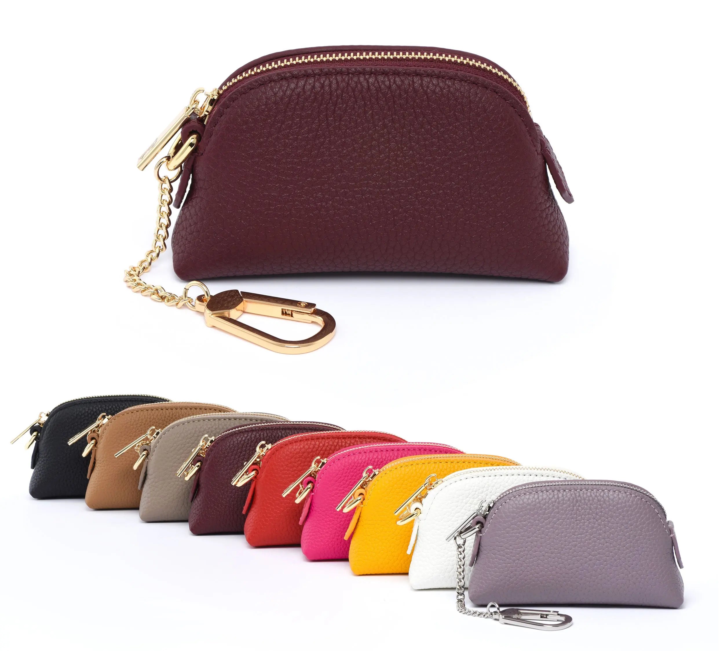 The Lippy Pouch – Mini Cosmetic Case in Togo Leather