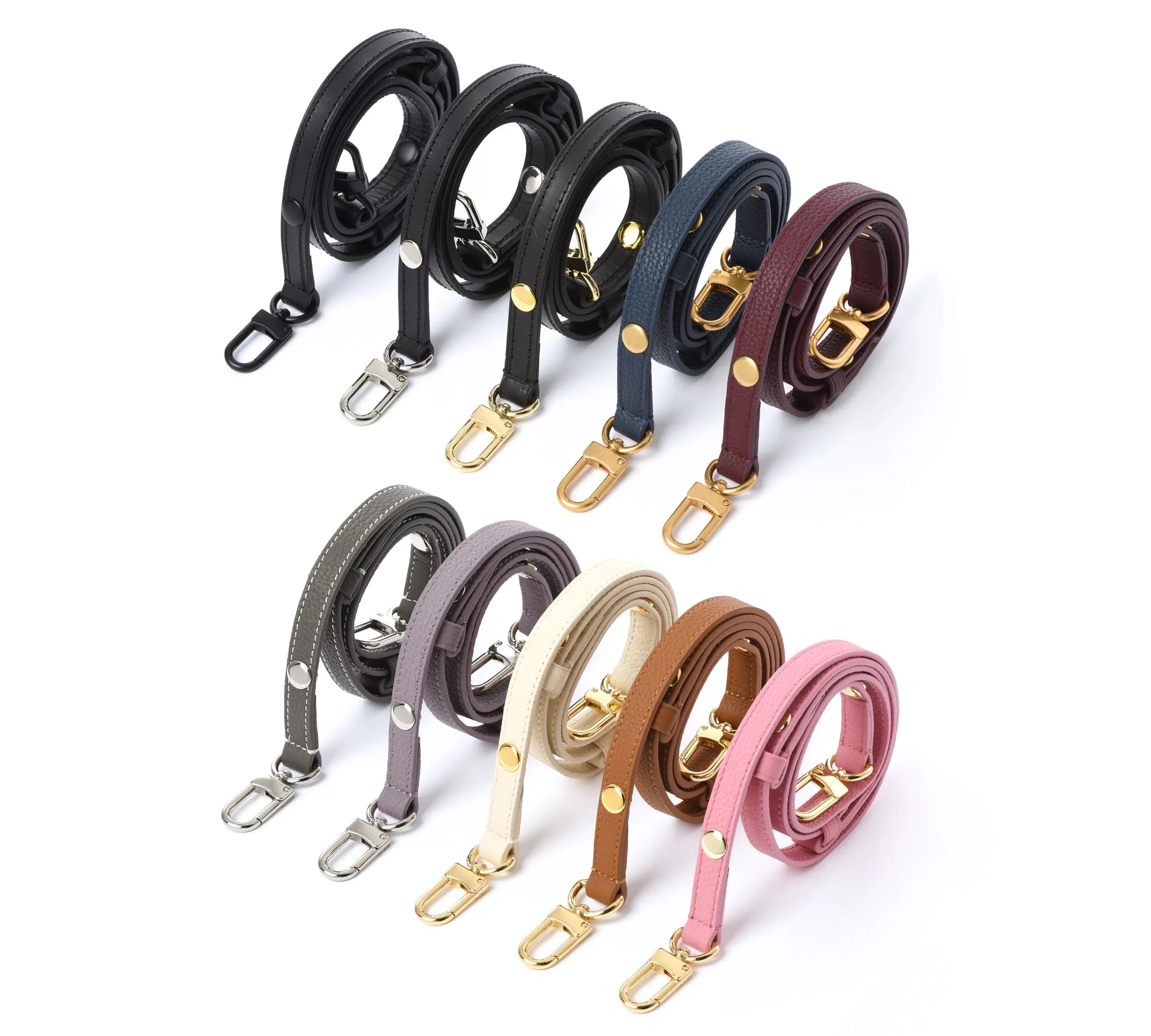 2-in-1 crossbody and shoulder leather button adjustable strap - (Vachetta and Togo) dressupyourpurse