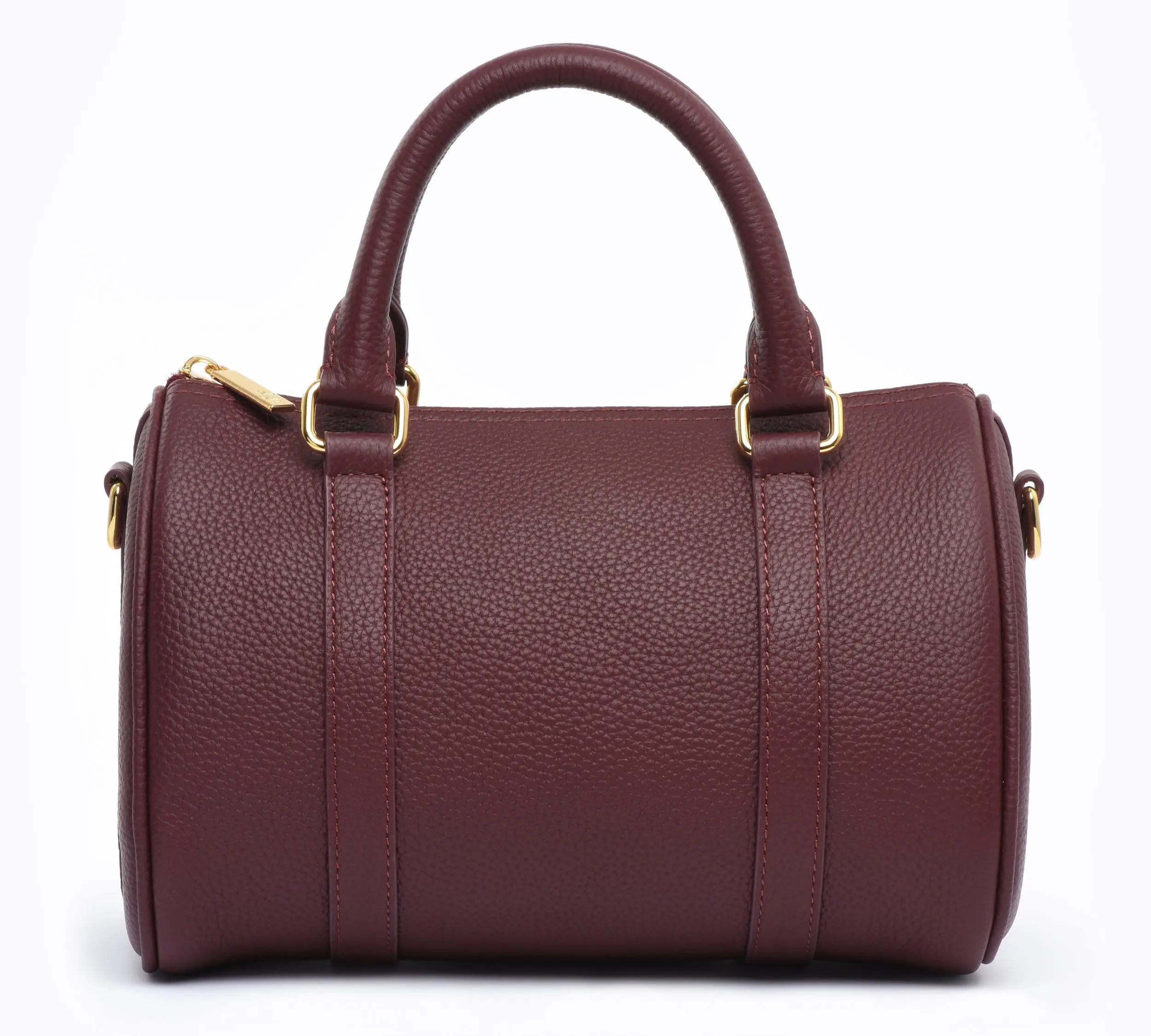 Burgundy Grained leather - Mini Boston bag dressupyourpurse