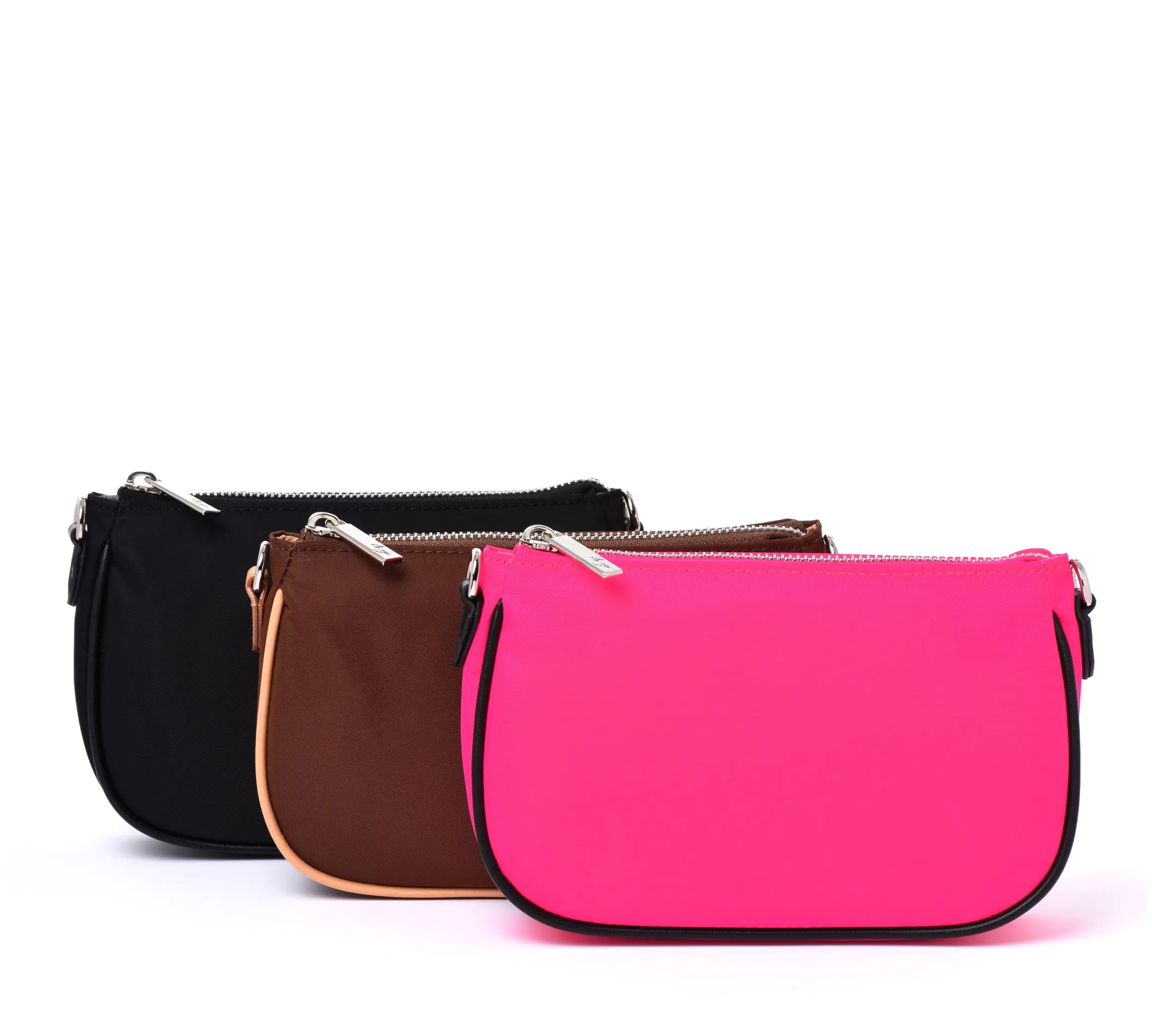 The "URBAN POCHETTE" Nylon and leather Pouch - 3 colors dressupyourpurse