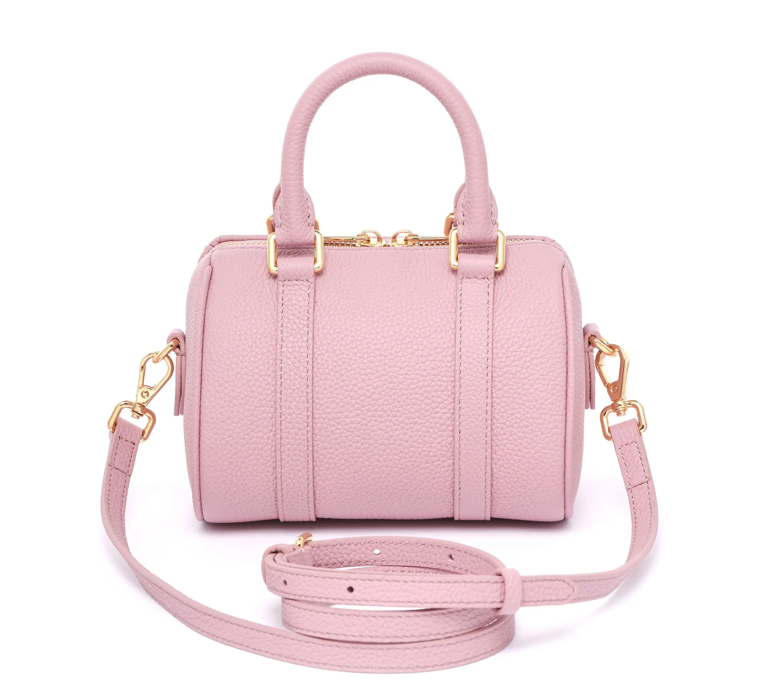 NANO Boston bag - Togo Leather - Dusty Pink dressupyourpurse
