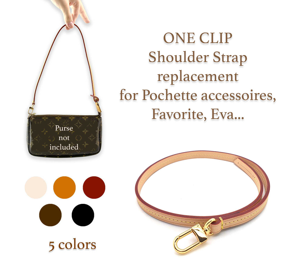 Short Shoulder Strap Replacement For Pochette Accessoires - 5 colors