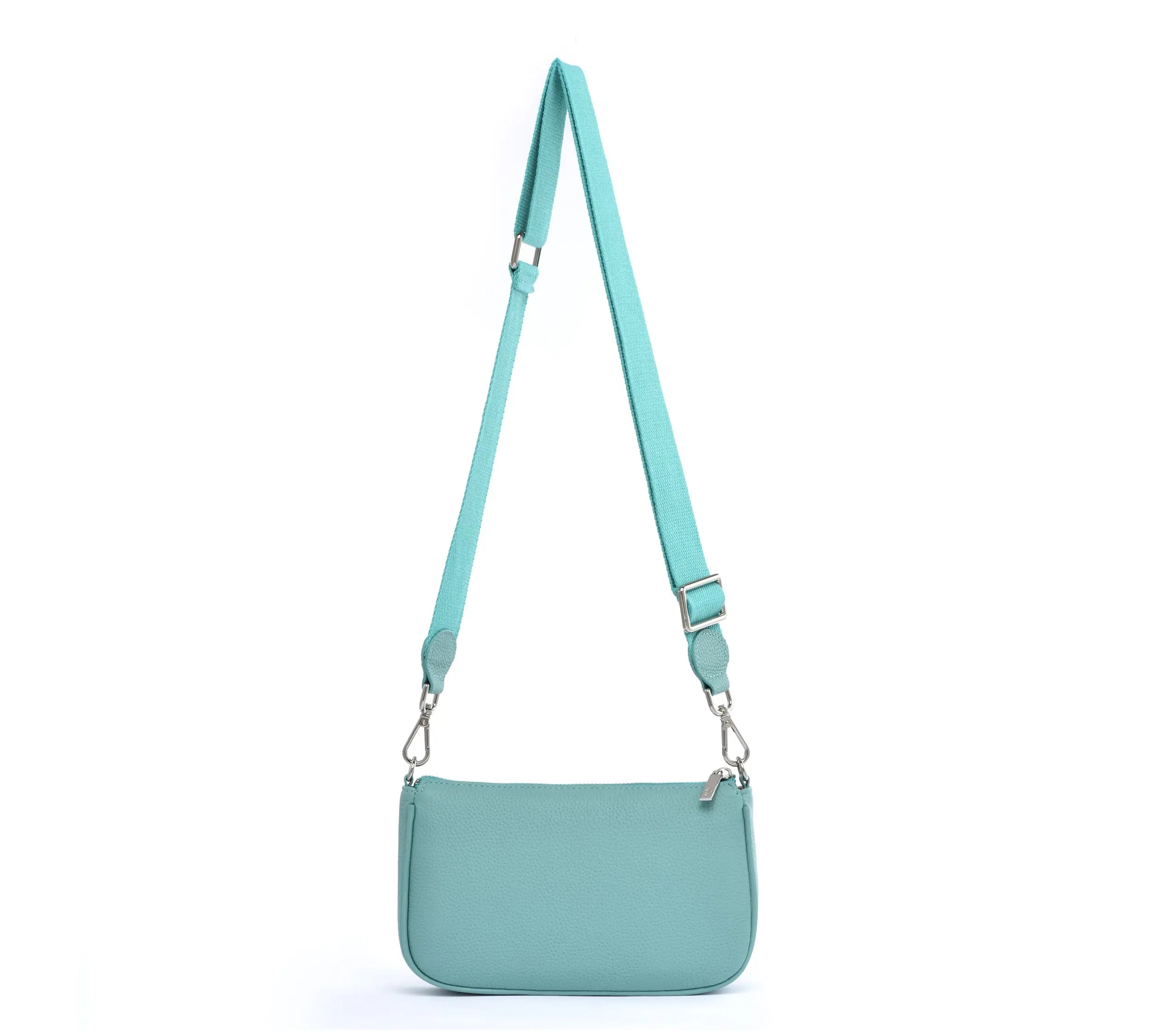 HCC X DUYP - Medium pochette - Tiffany Blue Grained Leather dressupyourpurse