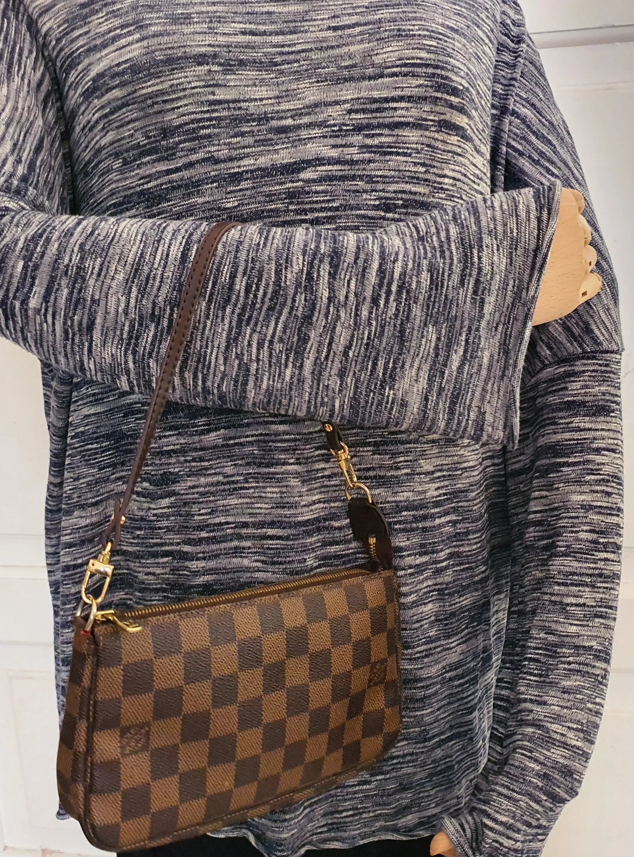 Ultra Thin 40cm Leather Short Strap replacement for Pochette Accessoires dressupyourpurse