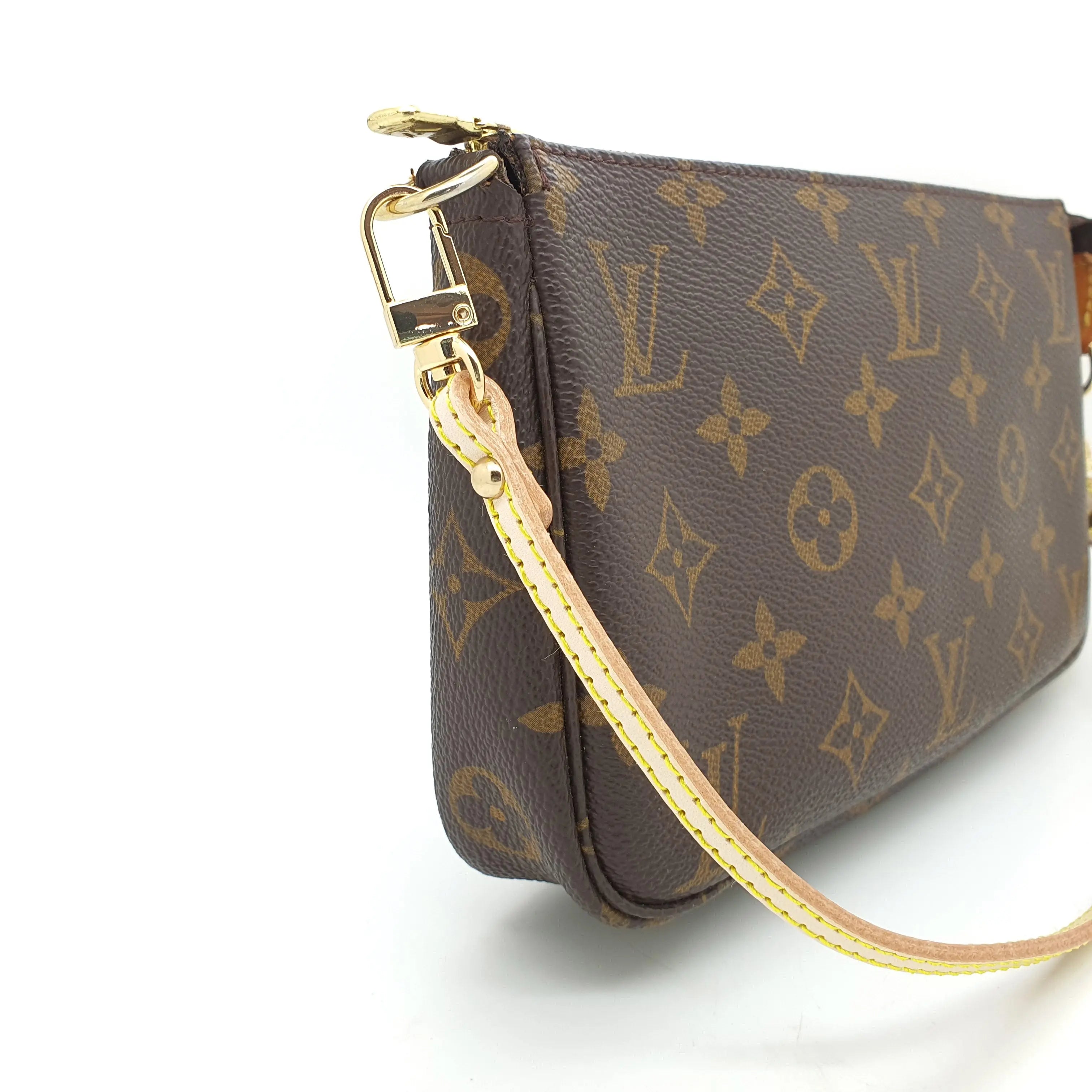 Ultra Thin 40cm Leather Short Strap replacement for Pochette Accessoires dressupyourpurse