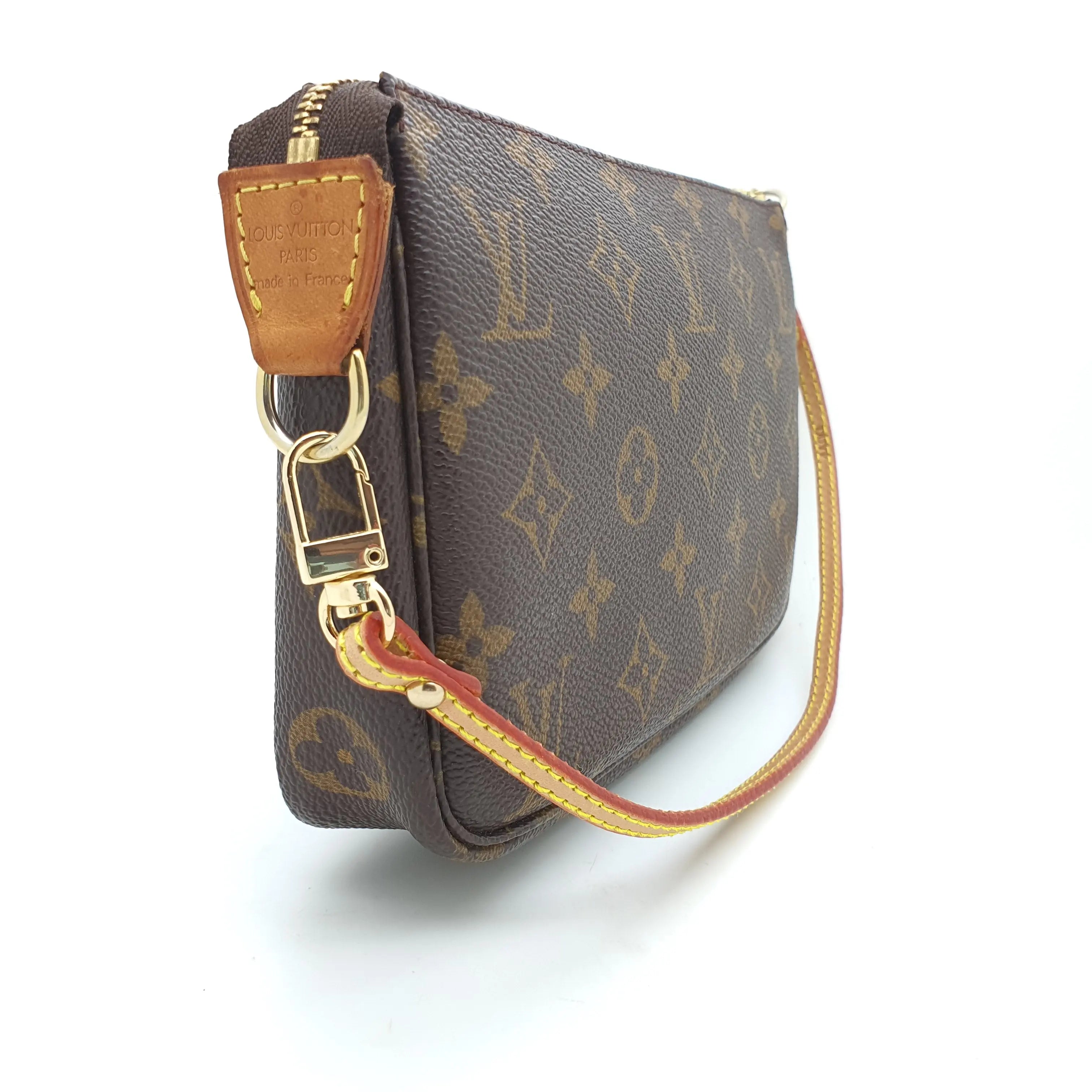 Ultra Thin 40cm Leather Short Strap replacement for Pochette Accessoires dressupyourpurse