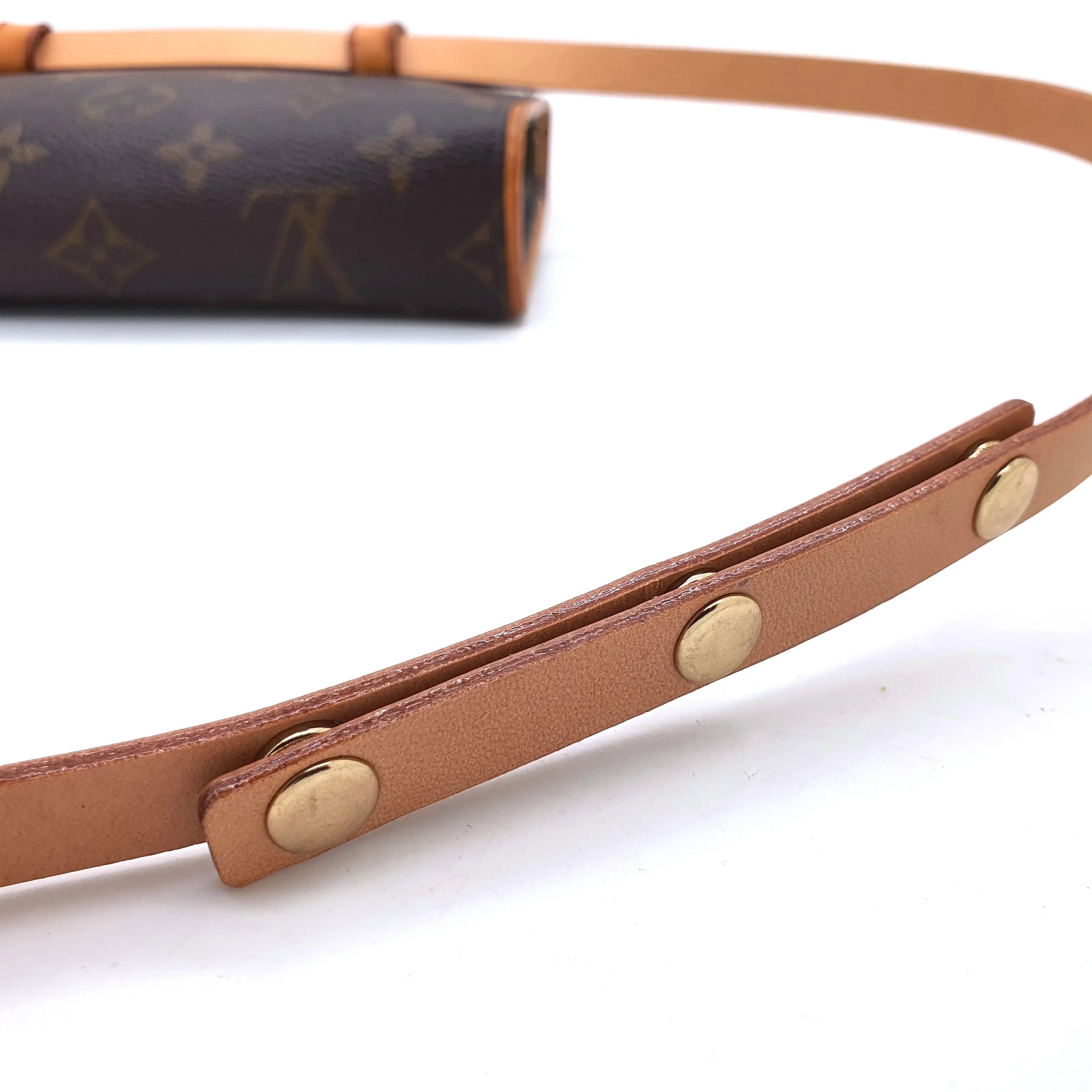 Honey Patina Vachetta Leather Button Snaps Belt Strap for Florentine Pochette dressupyourpurse