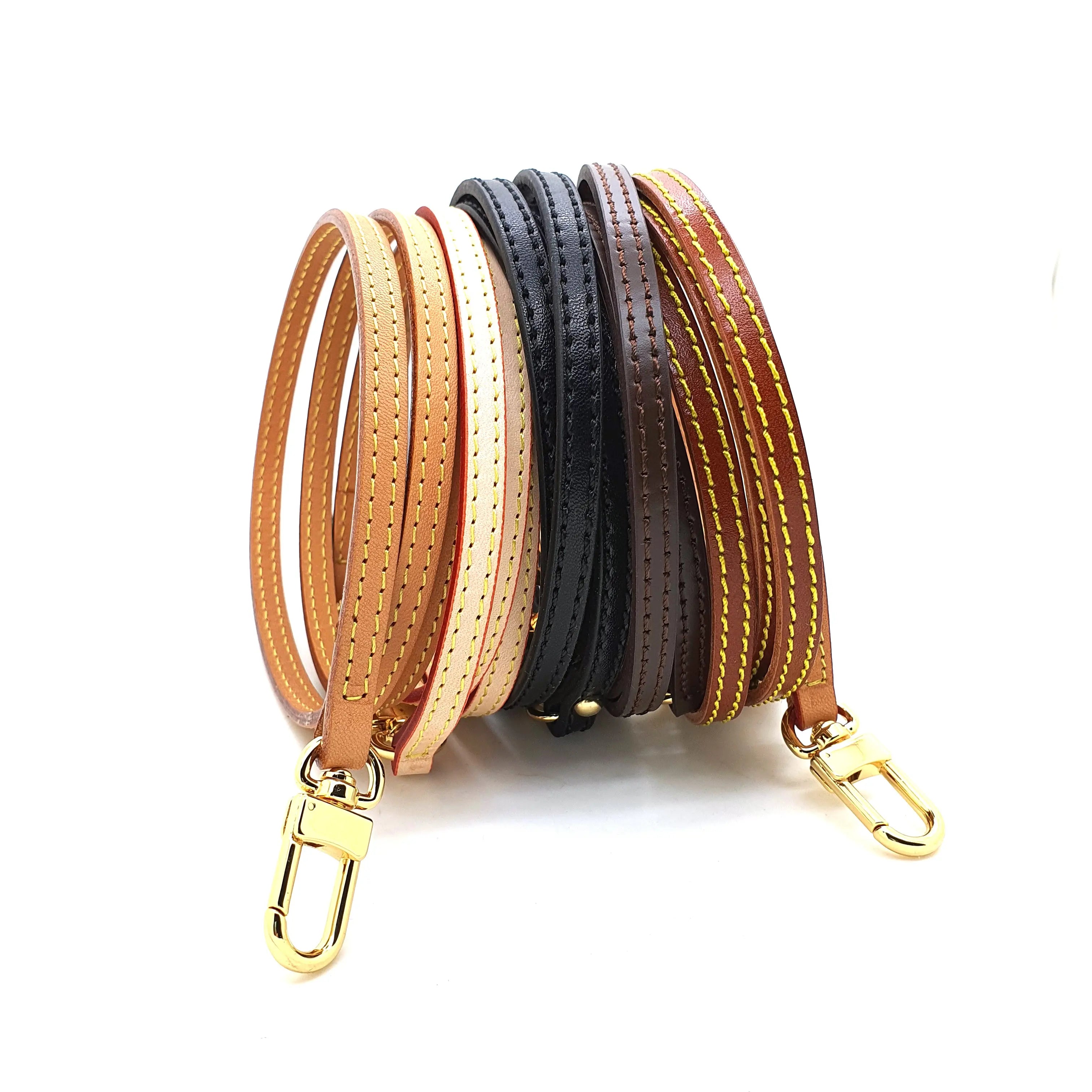 1/4" 7mm genuine leather ultra thin crossbody strap - 7 colors - 6 sizes dressupyourpurse