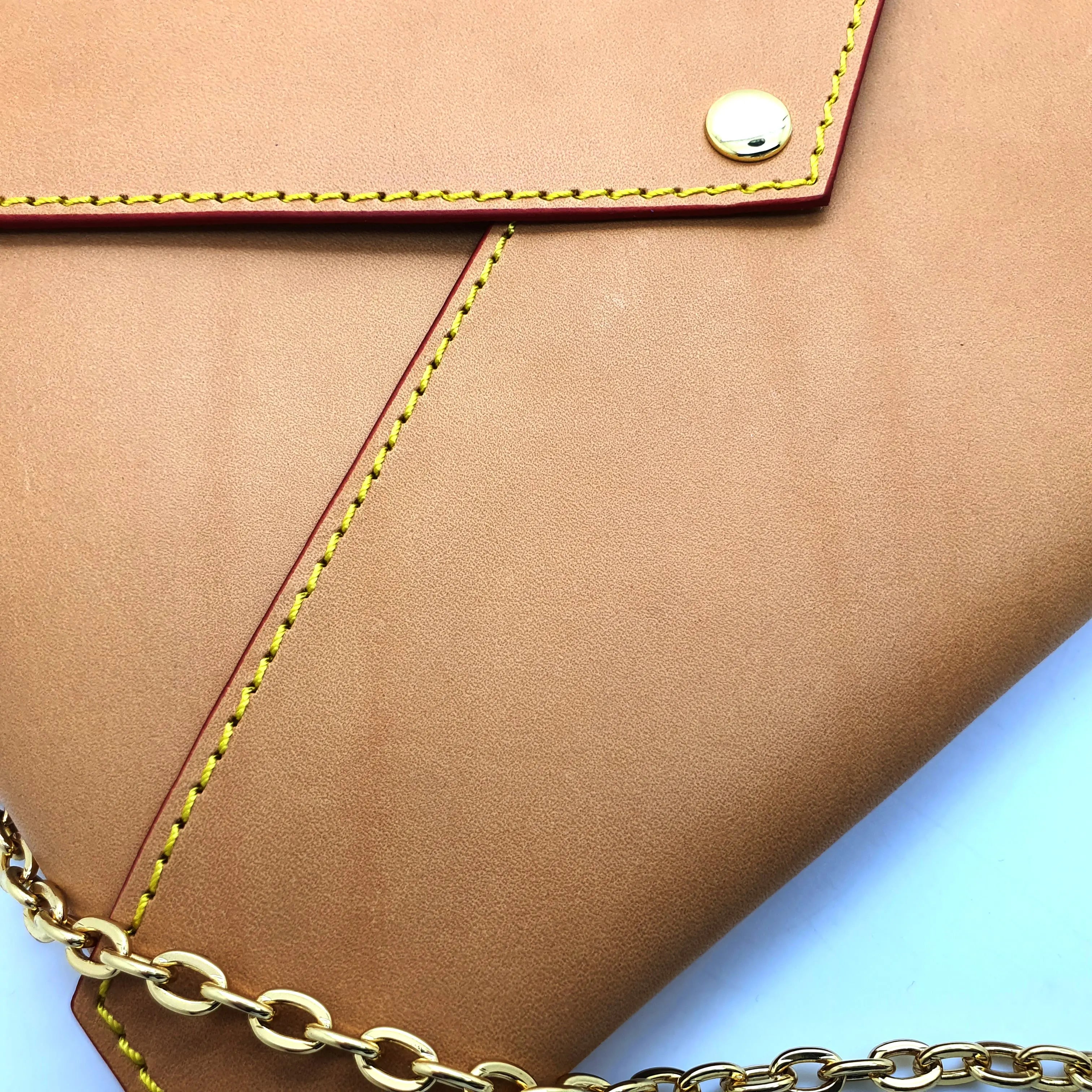 Honey Vachetta Leather - Envelope trio - Clutch Set dressupyourpurse