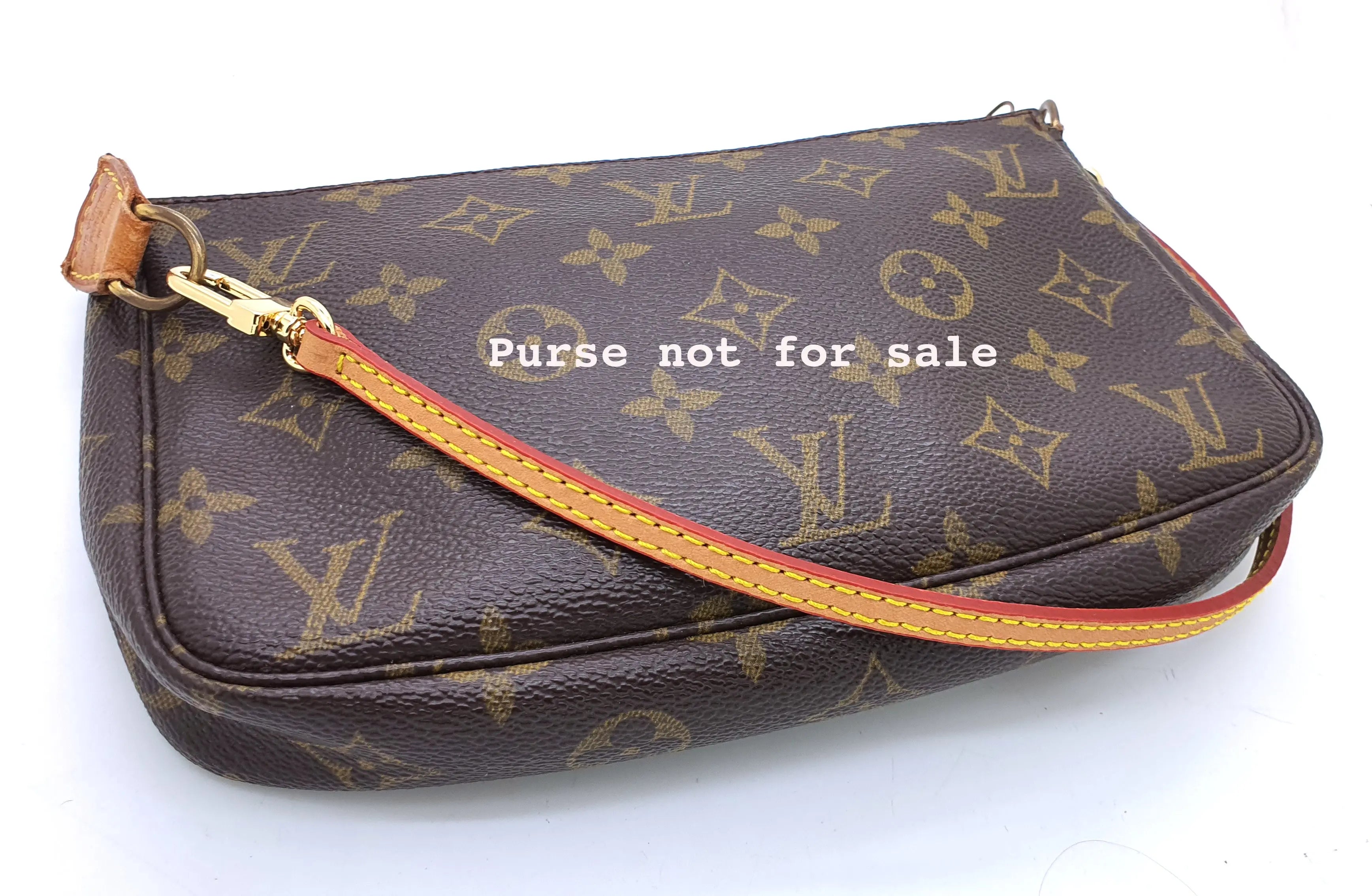 Ultra Thin 40cm Leather Short Strap replacement for Pochette Accessoires dressupyourpurse