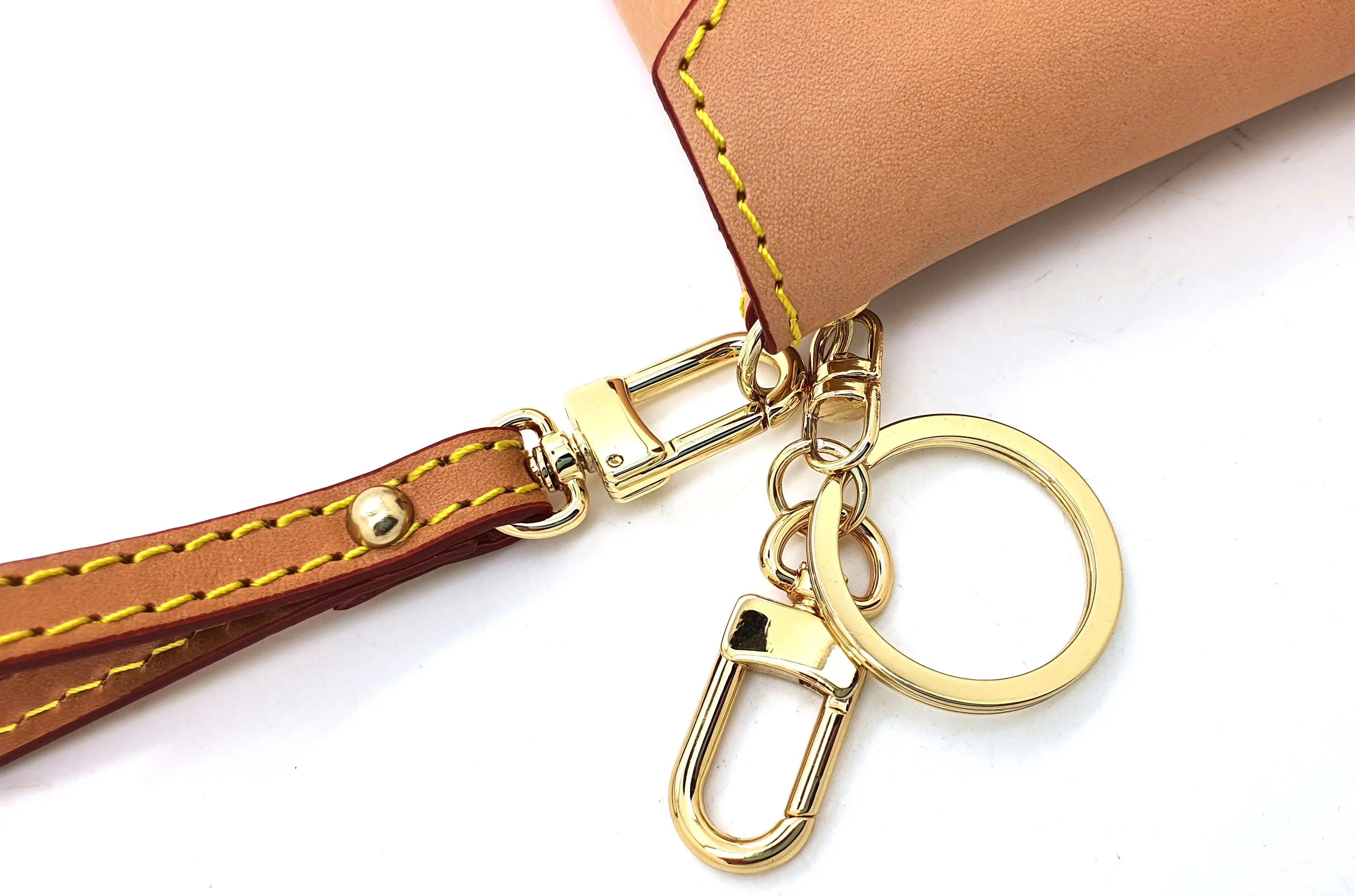 HONEY VACHETTA LEATHER MEDIUM SIZE ENVELOPE CLUTCH dressupyourpurse