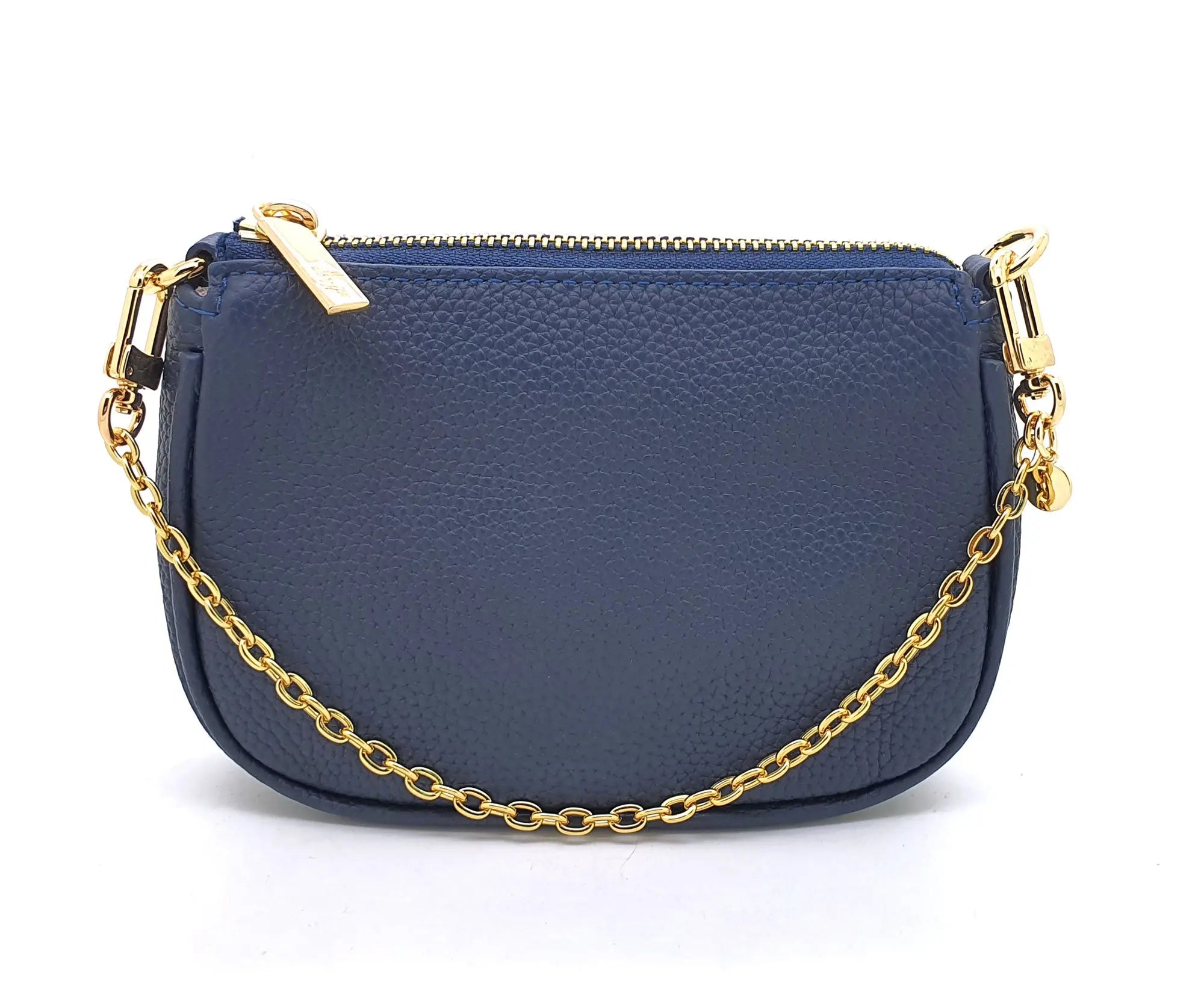 HCC X DUYP - Mini pochette - Navy Blue Grained Leather dressupyourpurse