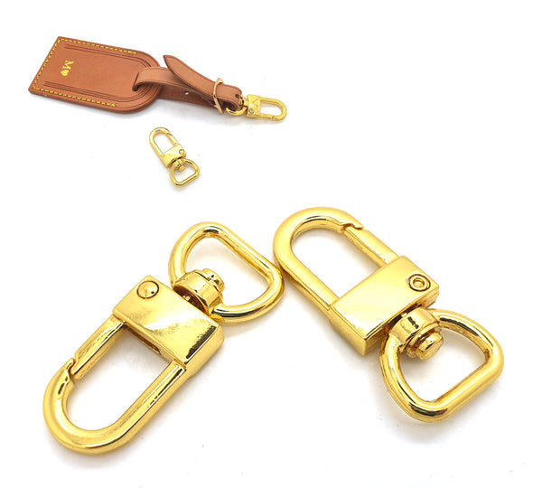 24k Gold plated Clips for Luggage Tag - 2 count