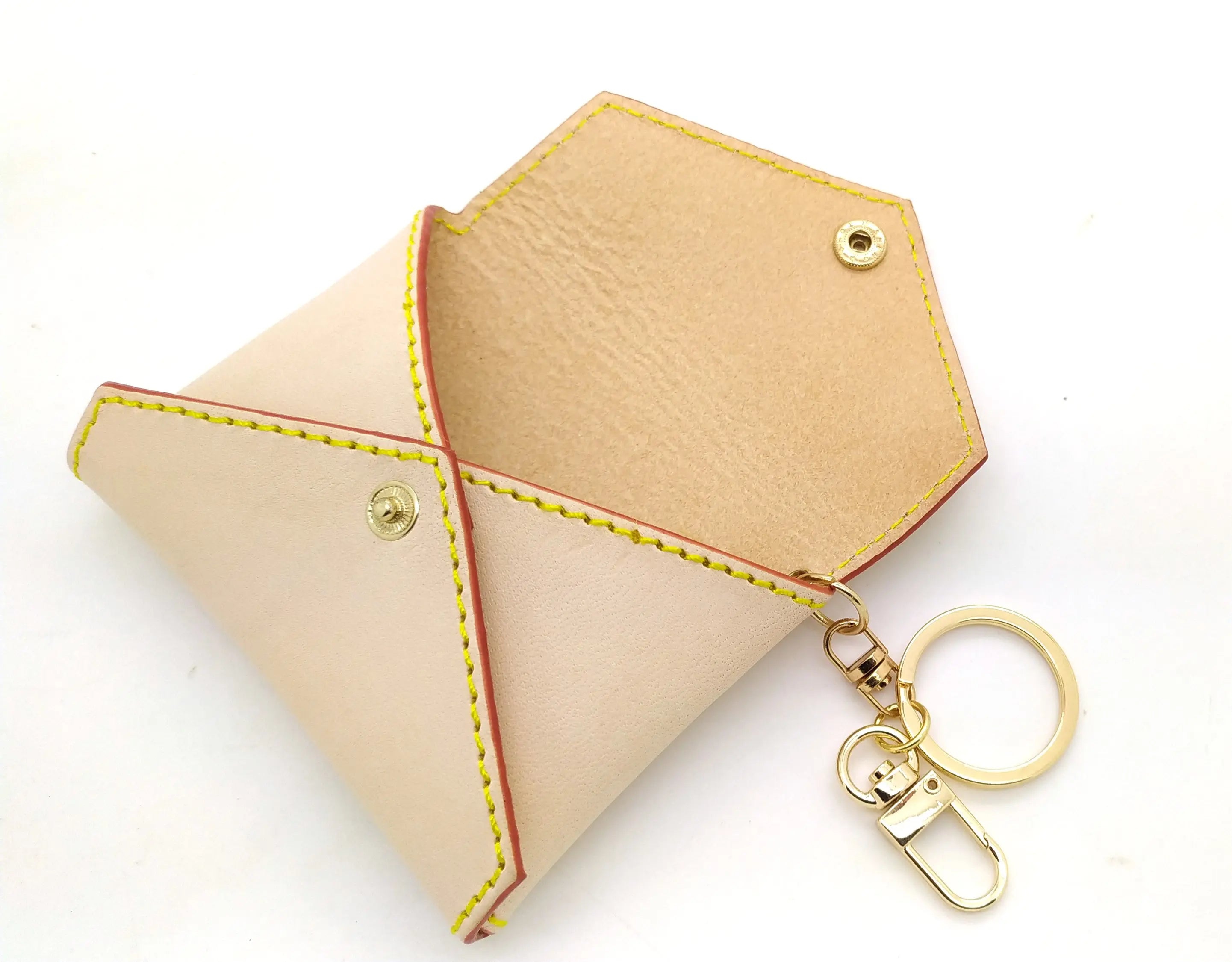 Natural Vachetta Leather Mini Envelope Bag Charm dressupyourpurse