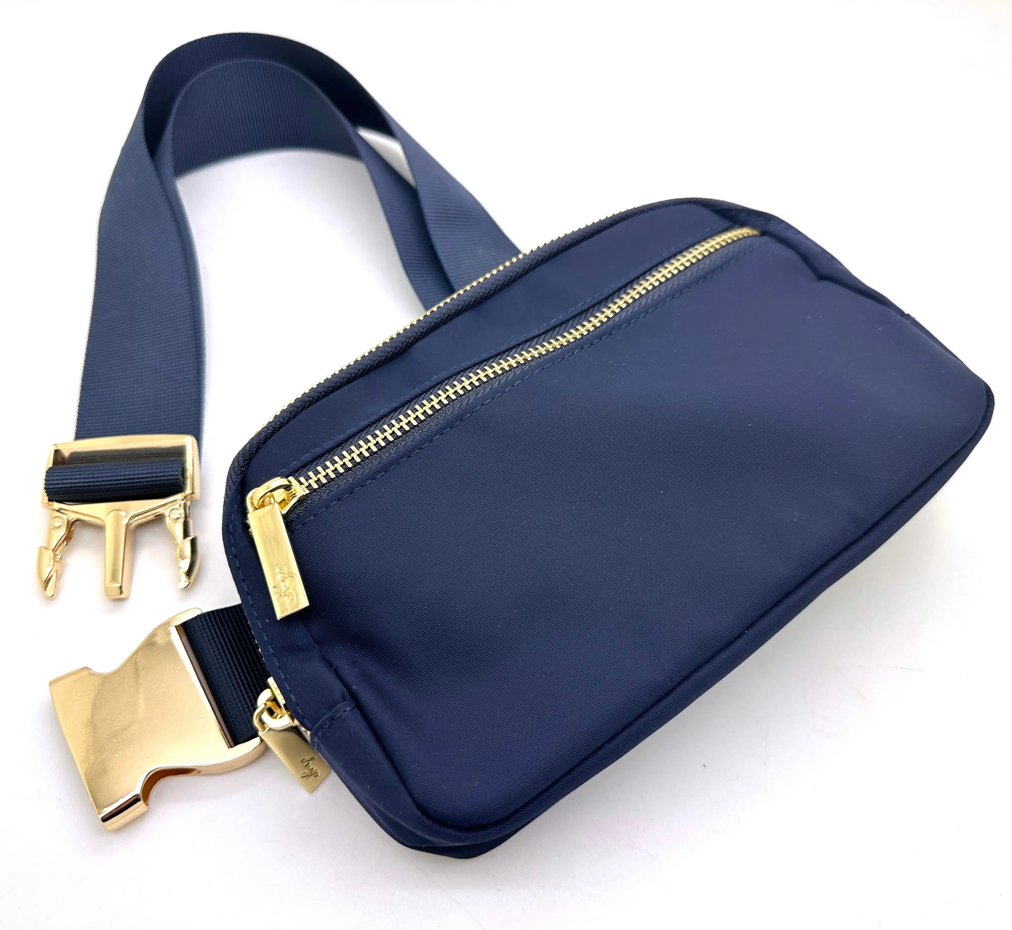 OUTLET "On the Move" bag - Premium Nylon Fanny Pack - Navy dressupyourpurse
