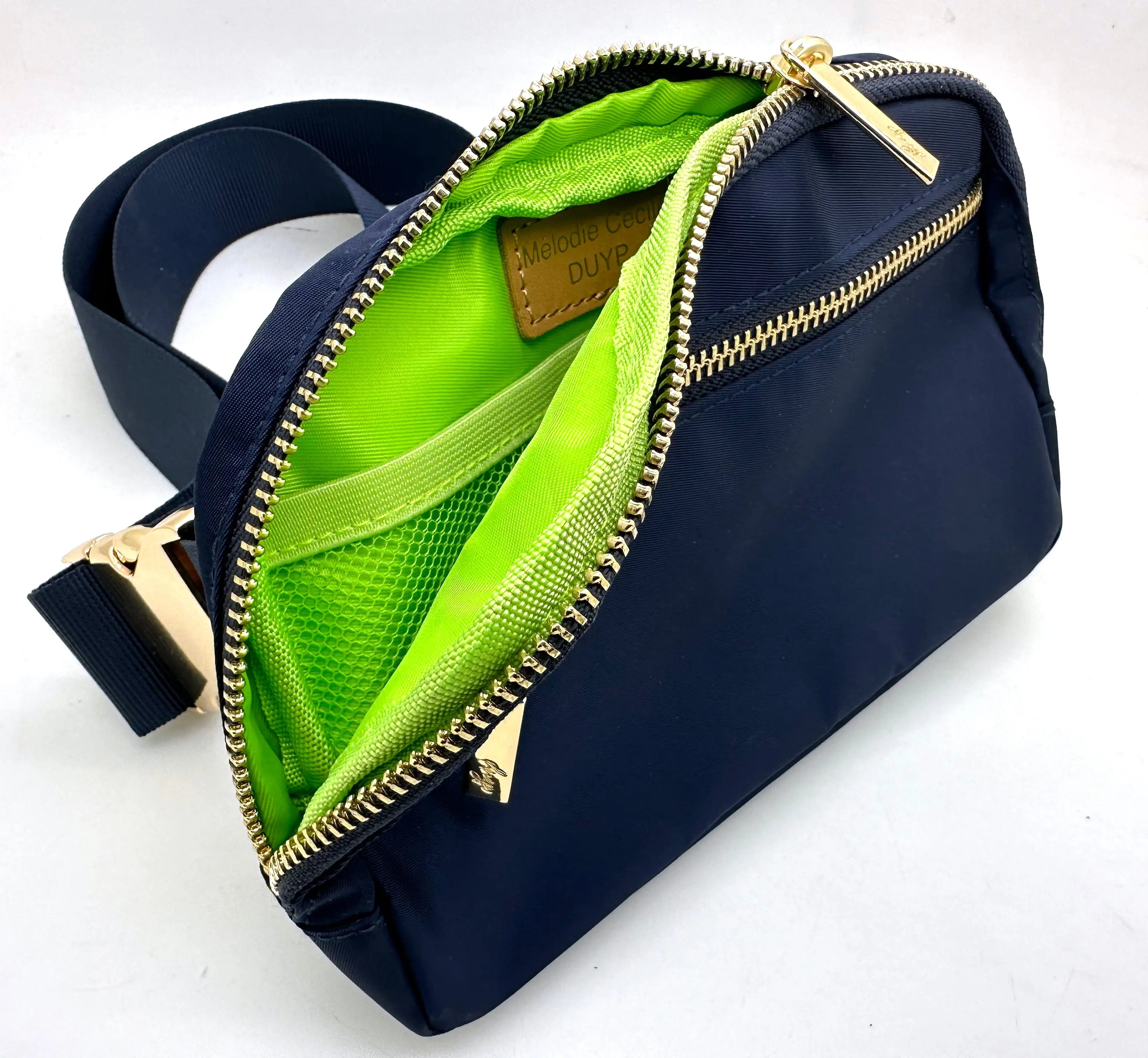 OUTLET "On the Move" bag - Premium Nylon Fanny Pack - Navy dressupyourpurse