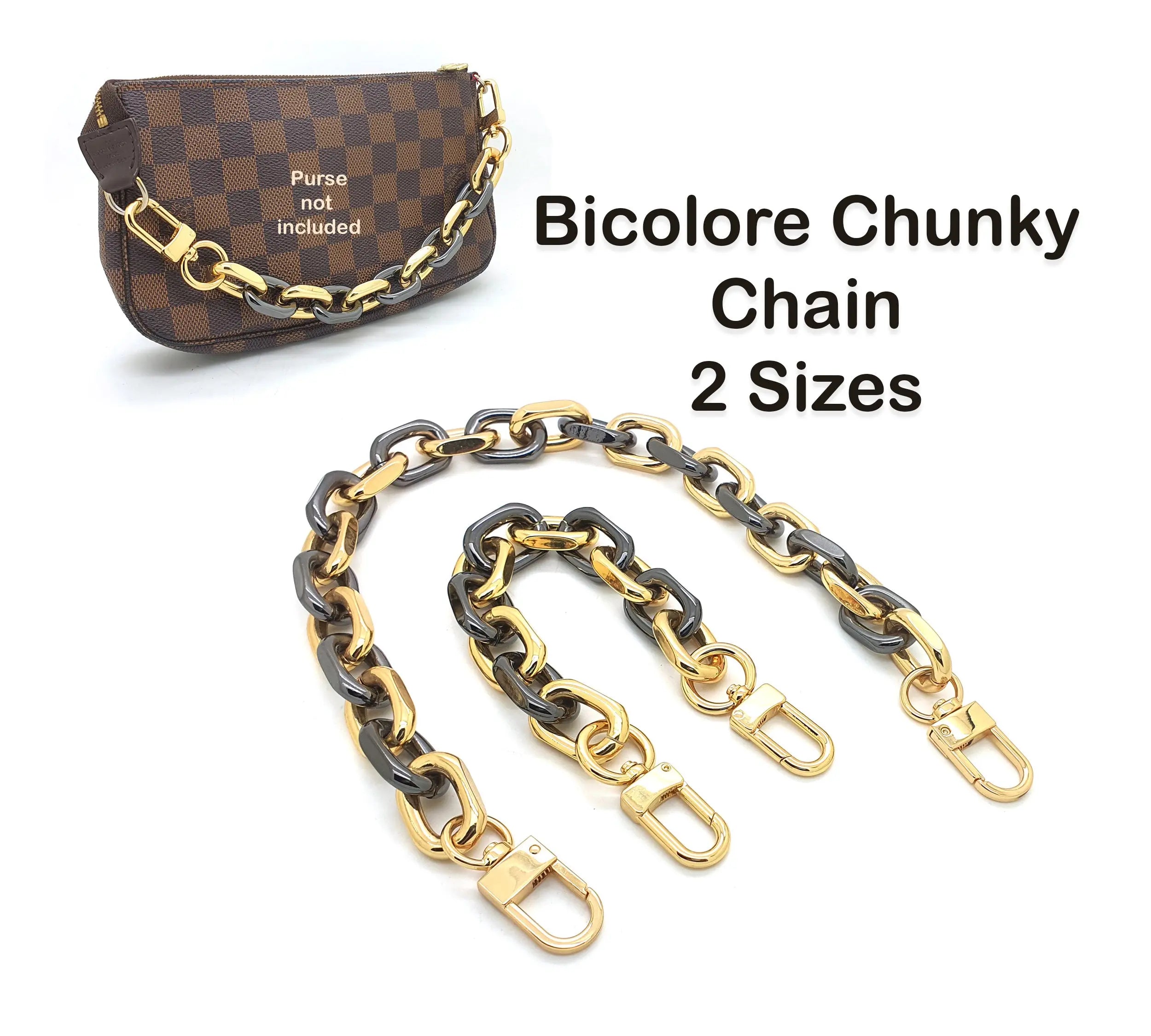 Bicolore Chunky Large Decorative Chain (2 Lengths) dressupyourpurse