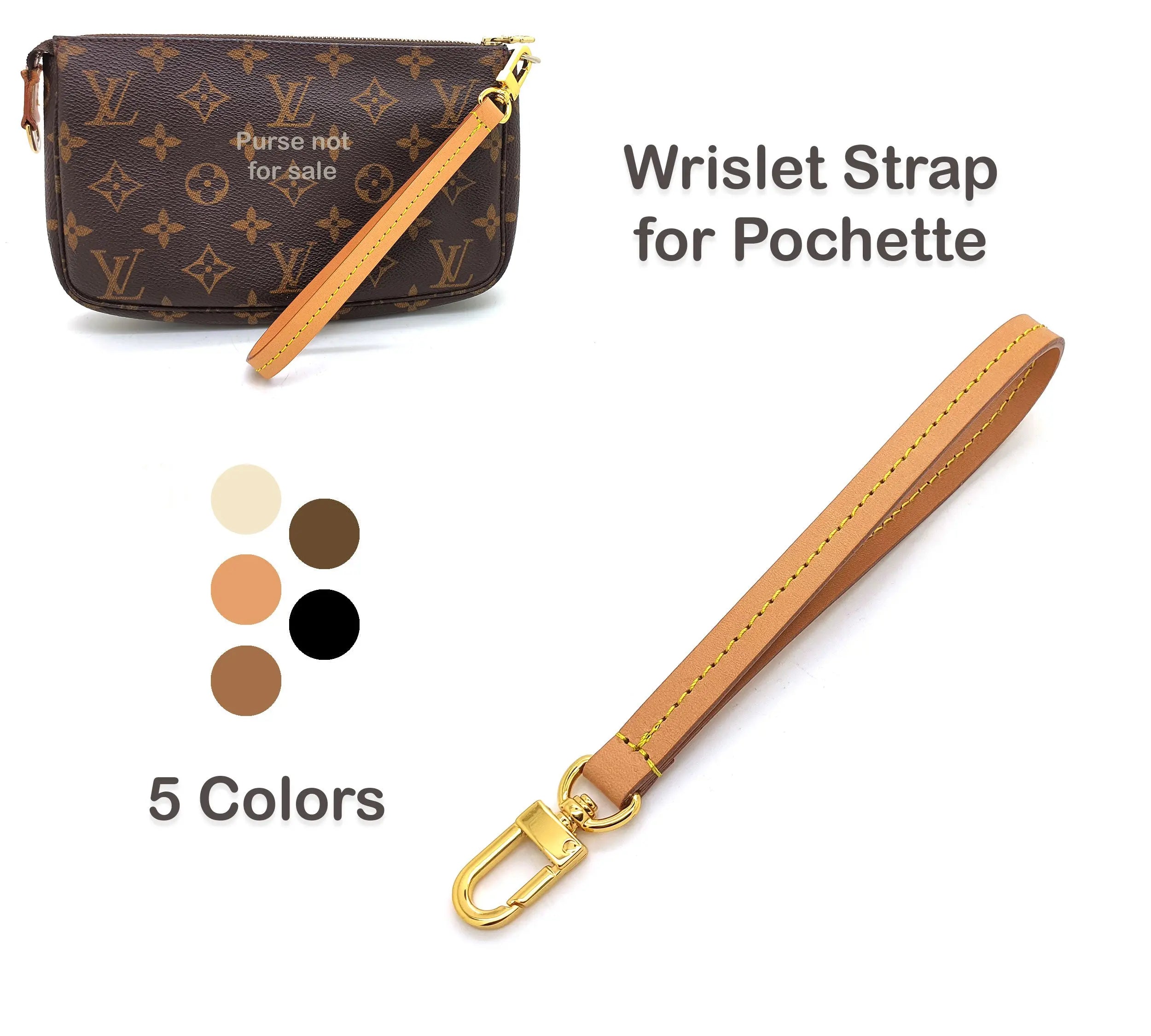 Genuine leather wristlet Strap dressupyourpurse