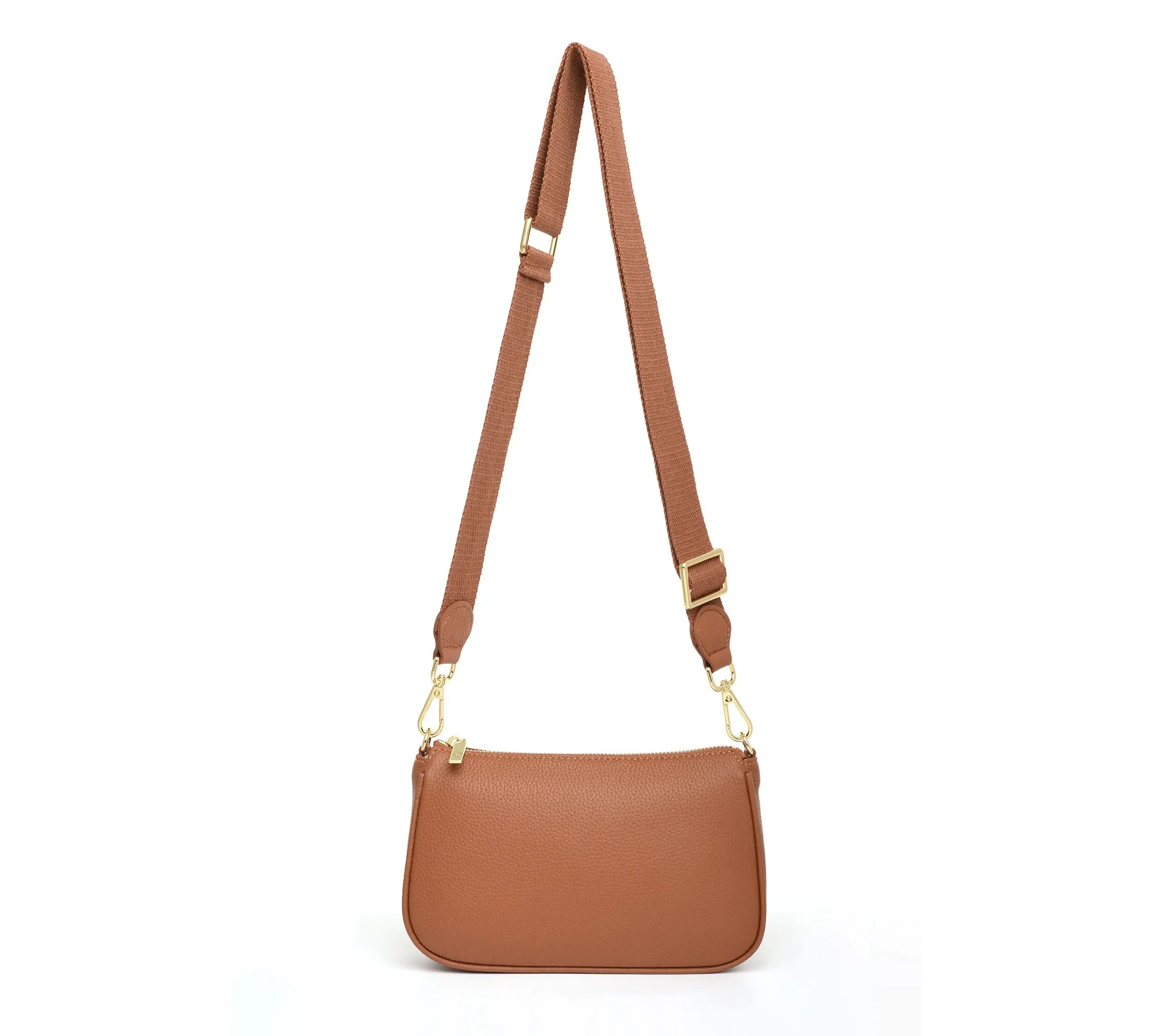HCC X DUYP - Medium pochette - Camel Brown Grained Leather dressupyourpurse