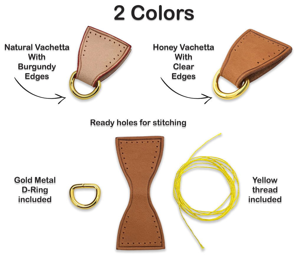 CHICECO Vachetta Leather Replacement Strap Set for Pochette Little Pouch  Speedy Nano Noe,Handbag Decoration Chain,Bag Accessories Charms