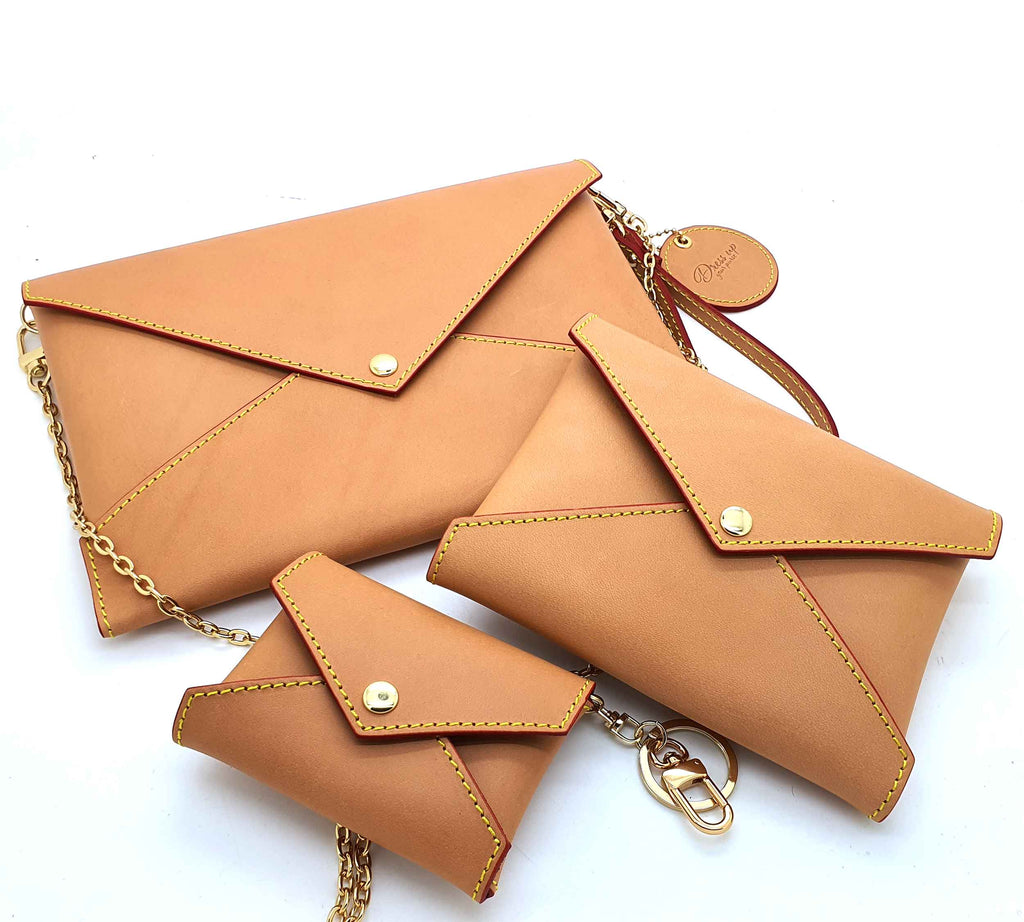 Leather encasement for Cosmetic pouch conversion kit