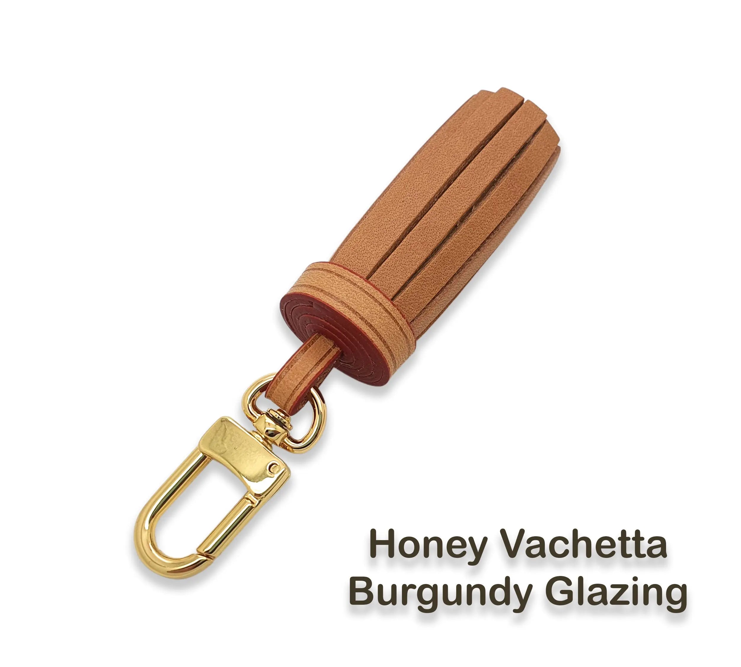 Leather Mini Tassel Bag Charm 10cm dressupyourpurse