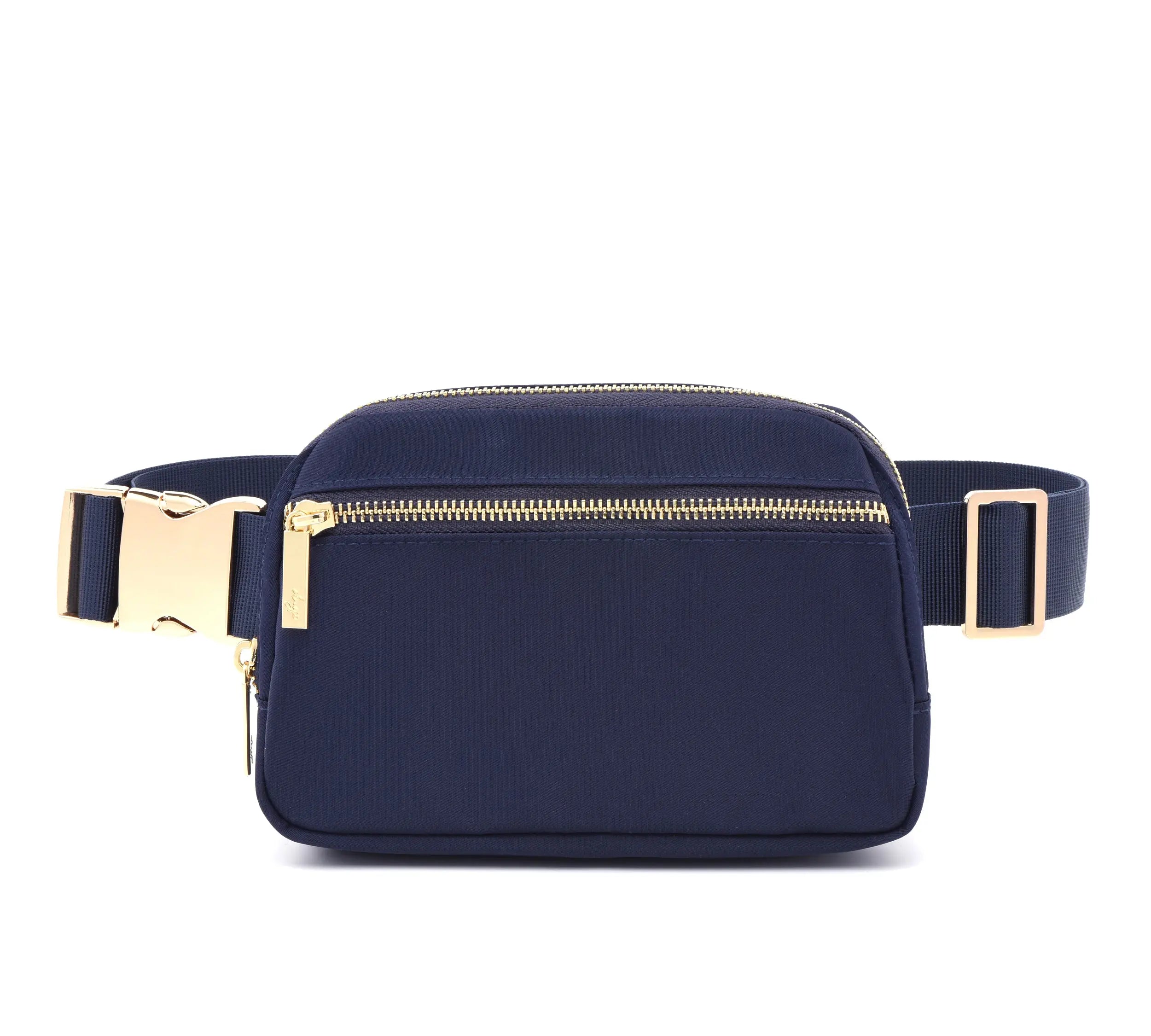 OUTLET "On the Move" bag - Premium Nylon Fanny Pack - Navy dressupyourpurse