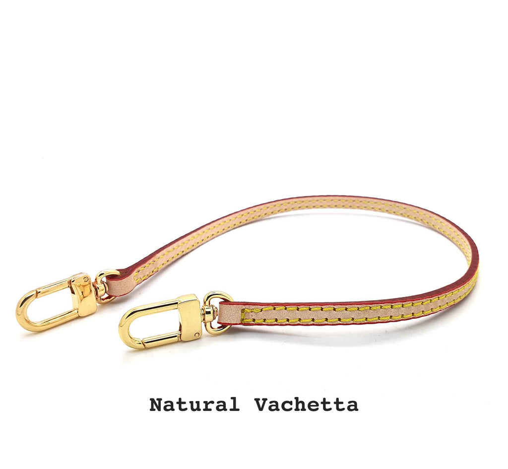 1cm Vachetta Leather Crossbody Strap for Small Bags Pochette 