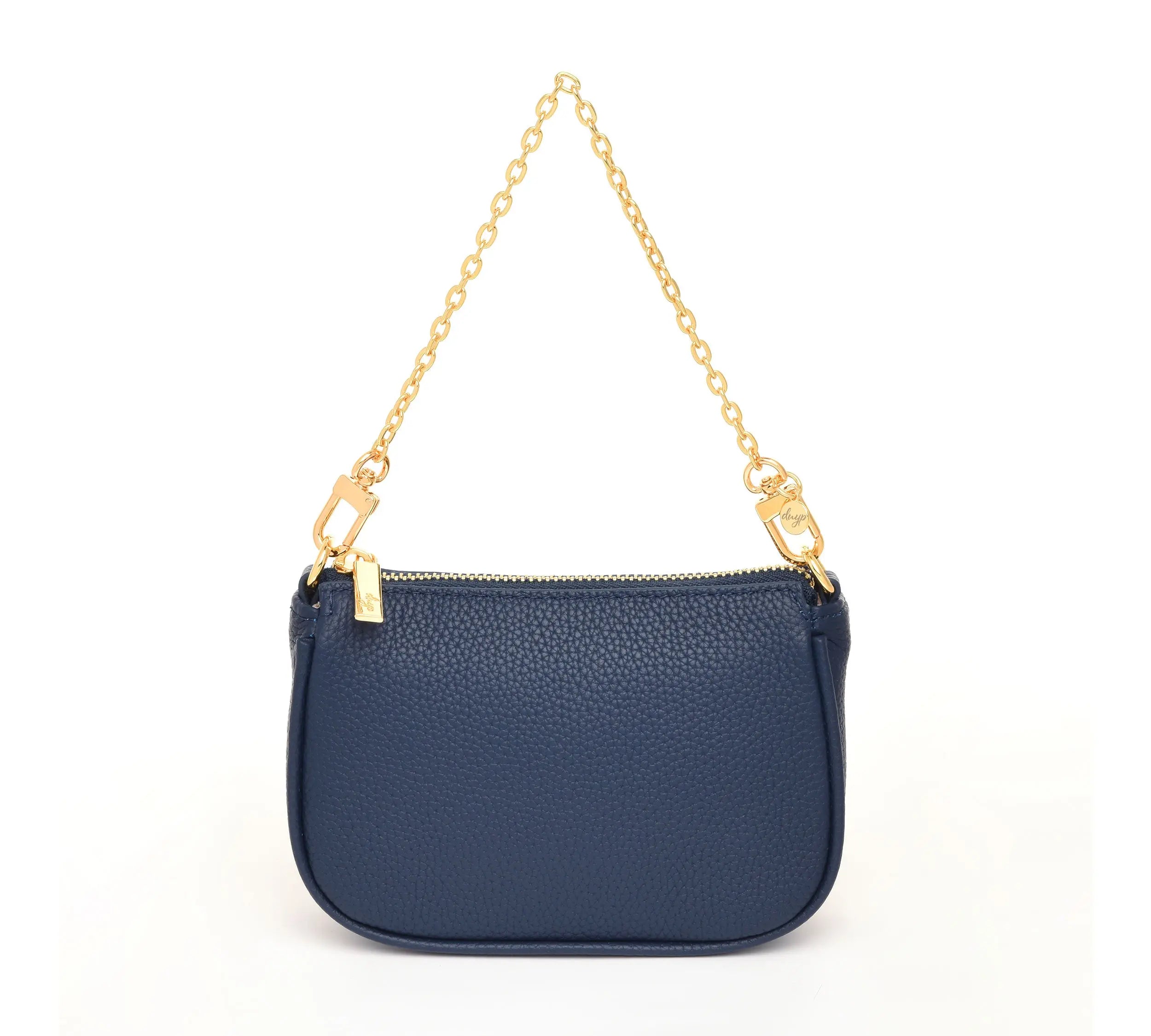 HCC X DUYP - Mini pochette - Navy Blue Grained Leather dressupyourpurse
