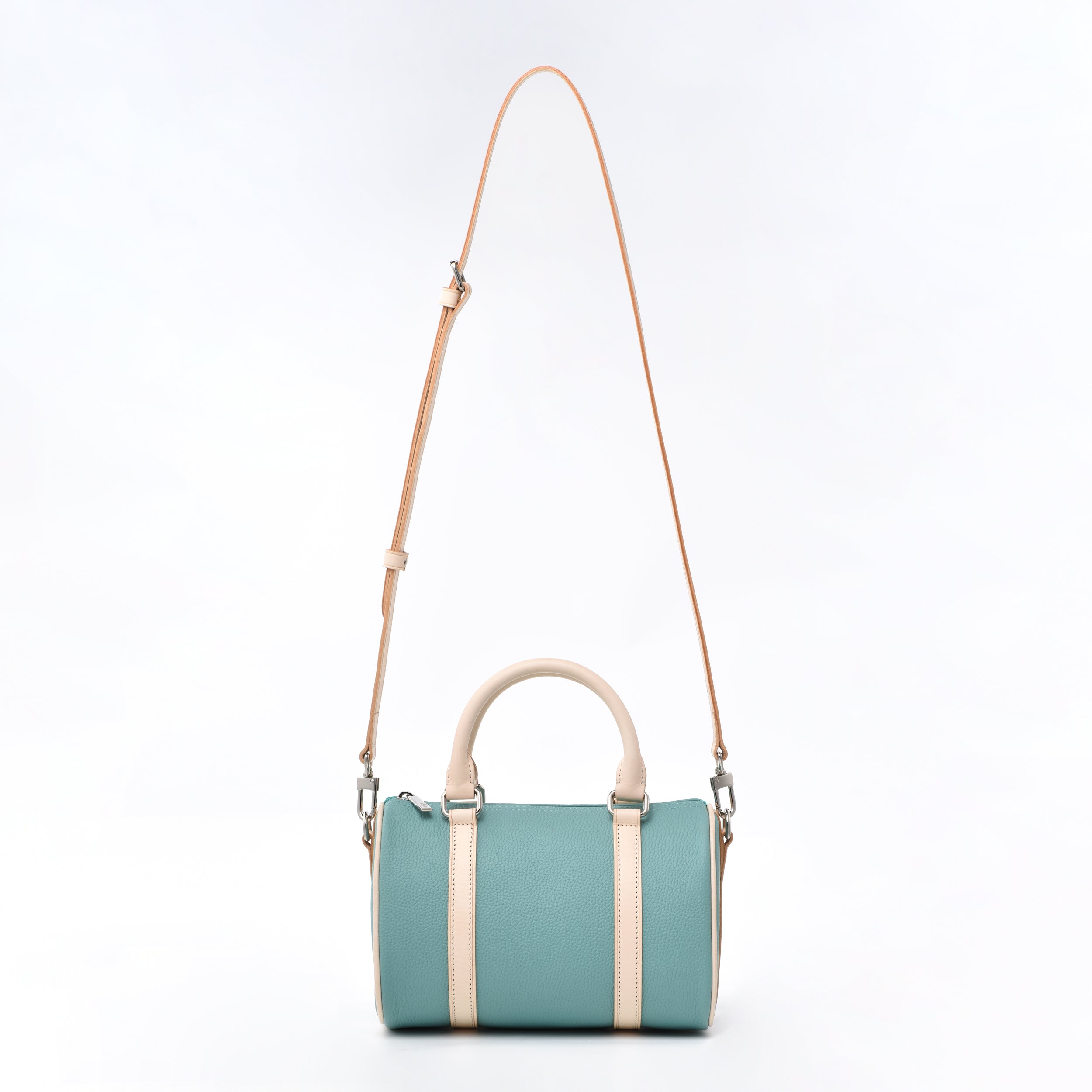 Tiffany Blue Togo and Vachetta Leather - Mini Boston bag