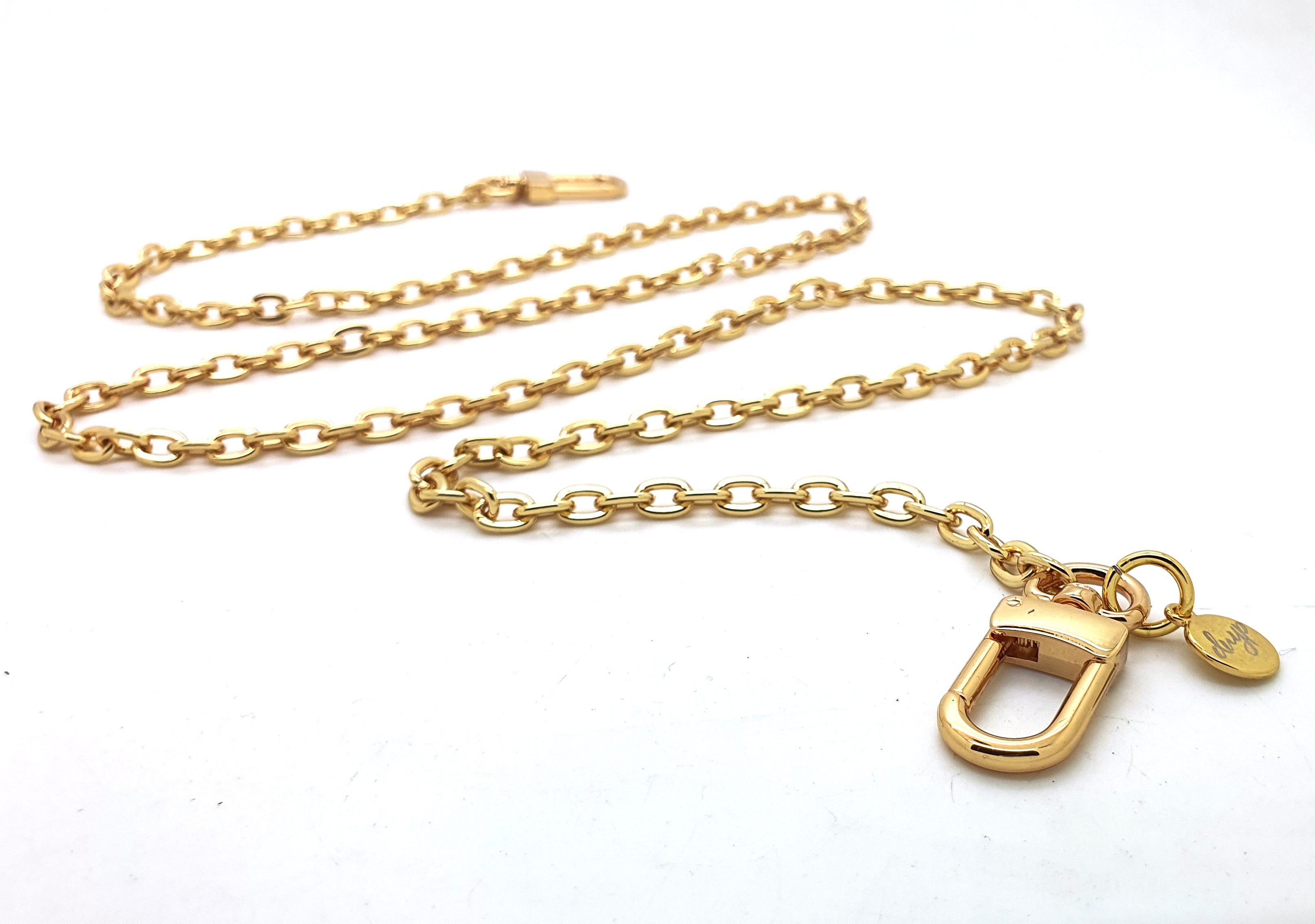 Gold Metal Crossbody Oval Chain from 90 to 140 cm