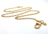 Gold Metal Crossbody Oval Chain from 90 to 140 cm
