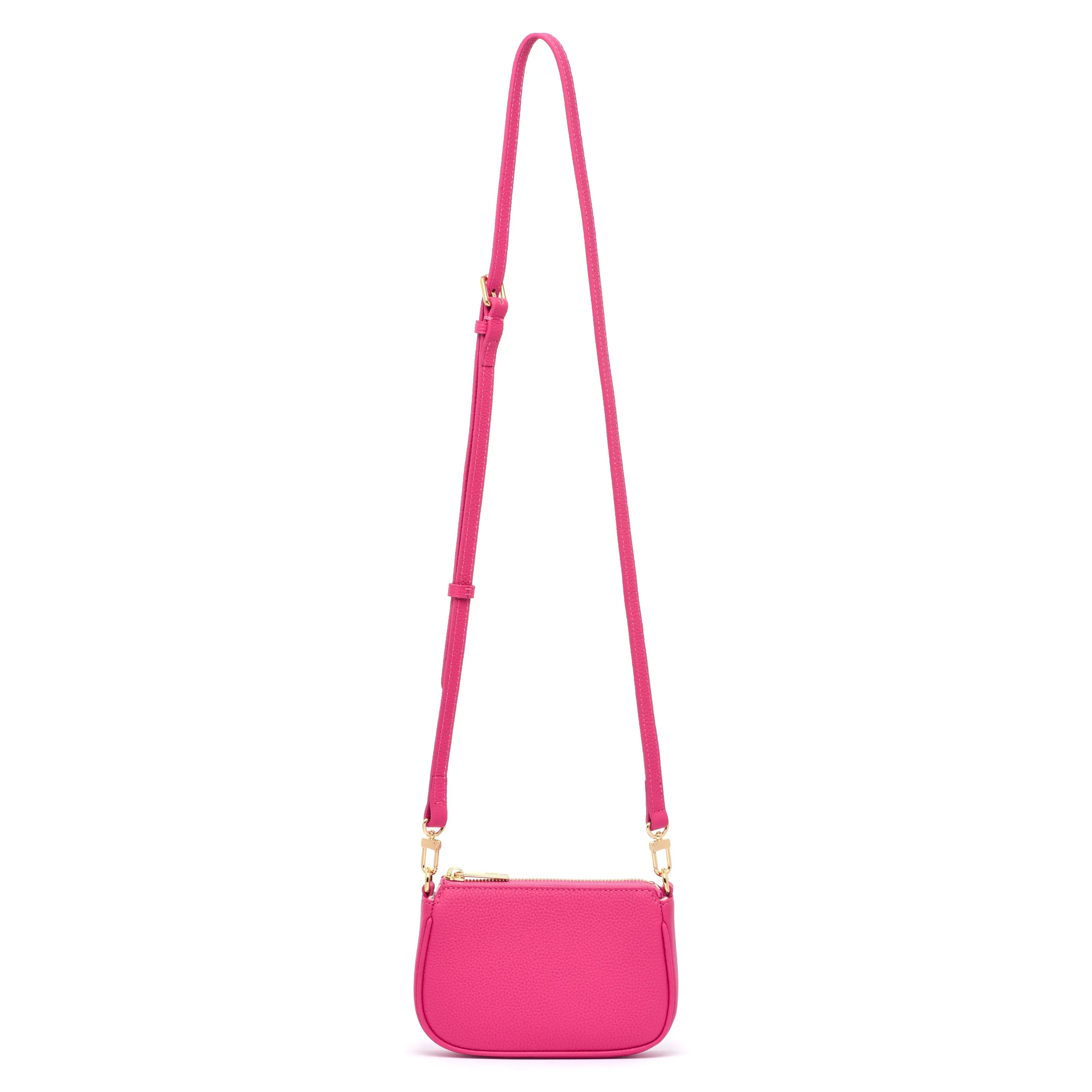 HCC X DUYP - Mini pochette - Brilliant Pink Grained Leather -
