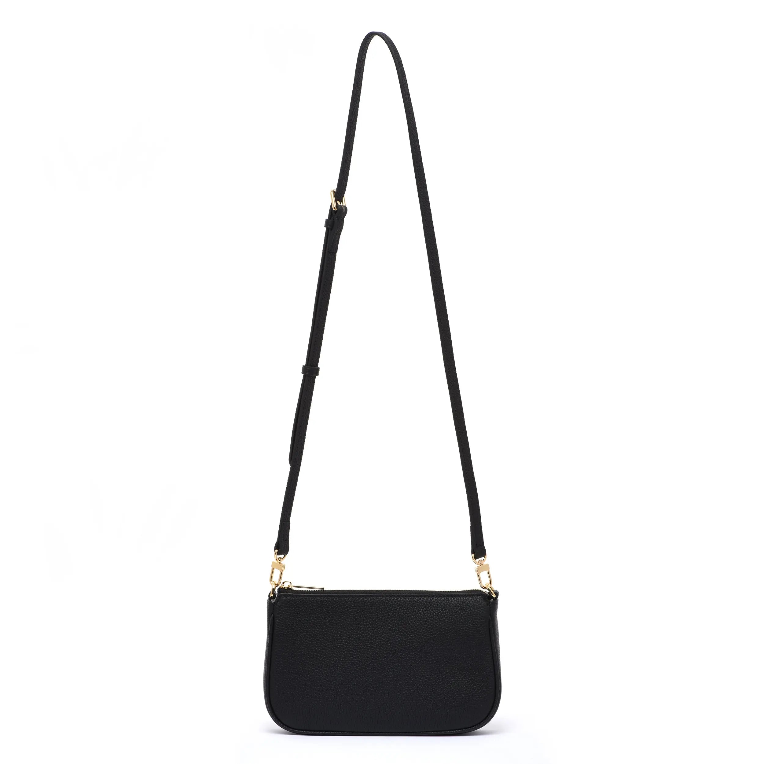 HCC X DUYP - Medium pochette - Black Grained Leather (restock may 2026) dressupyourpurse