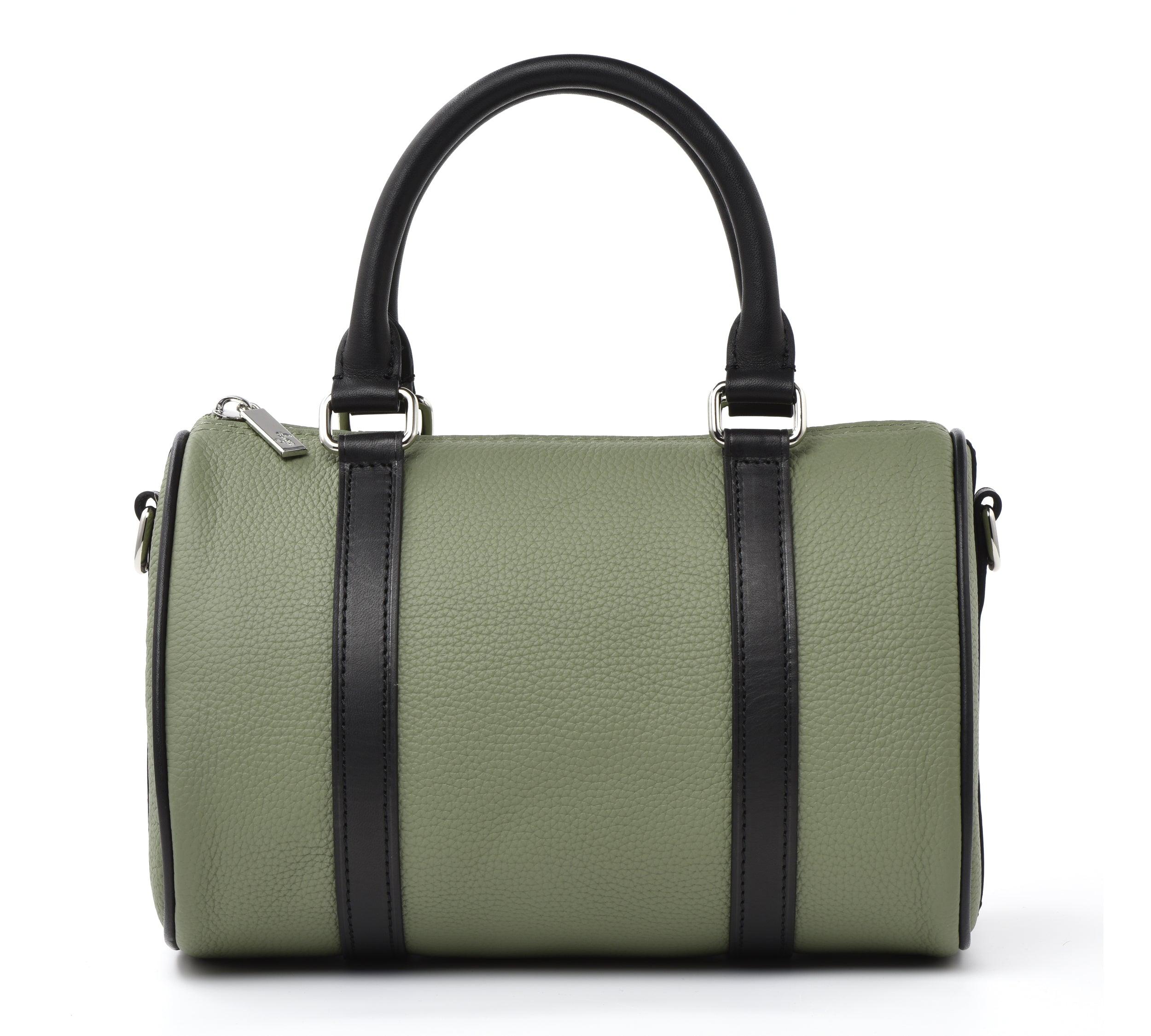 OLIVE Togo and Vachetta Leather - Mini Boston bag