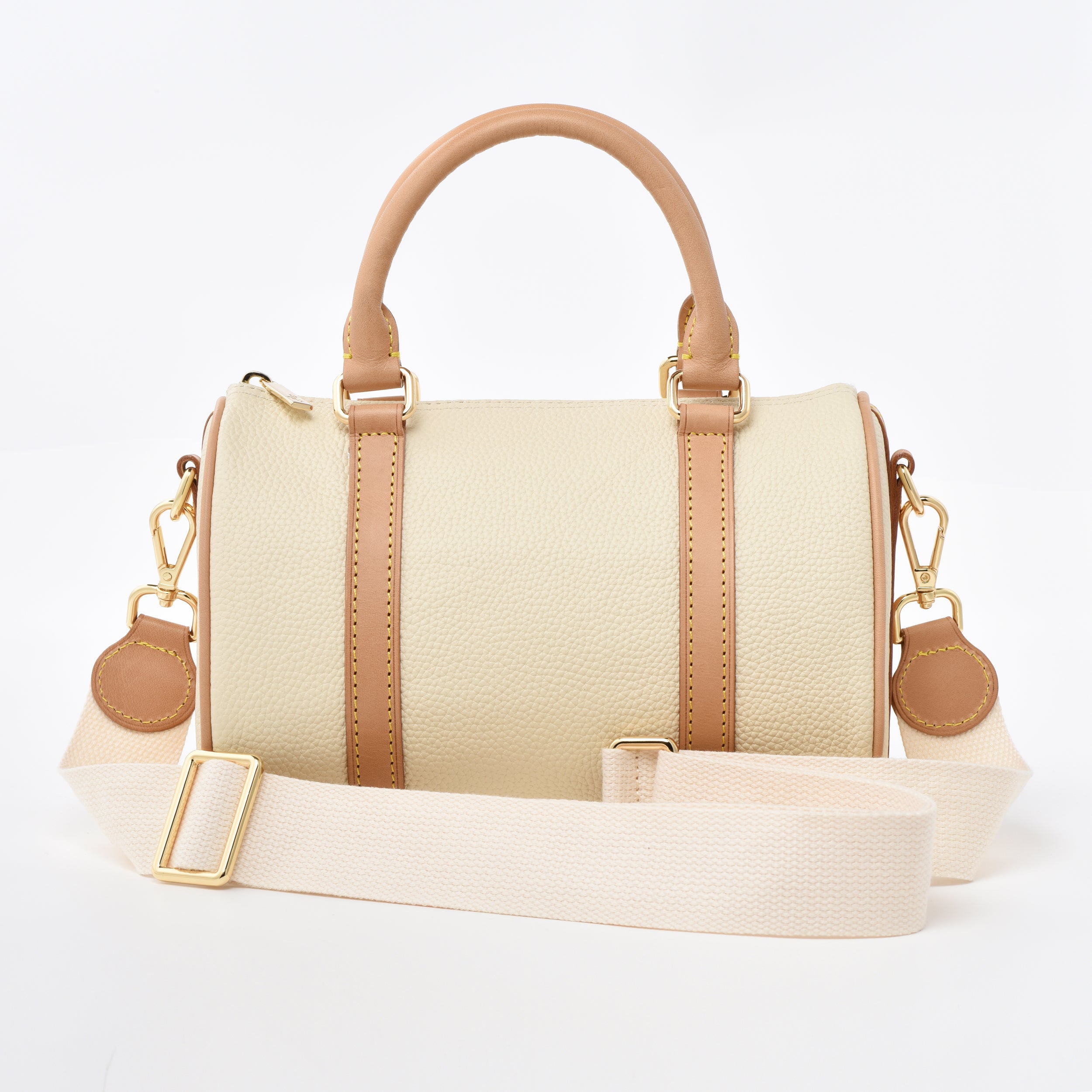 ButterCream Togo and Vachetta Leather - Mini Boston bag