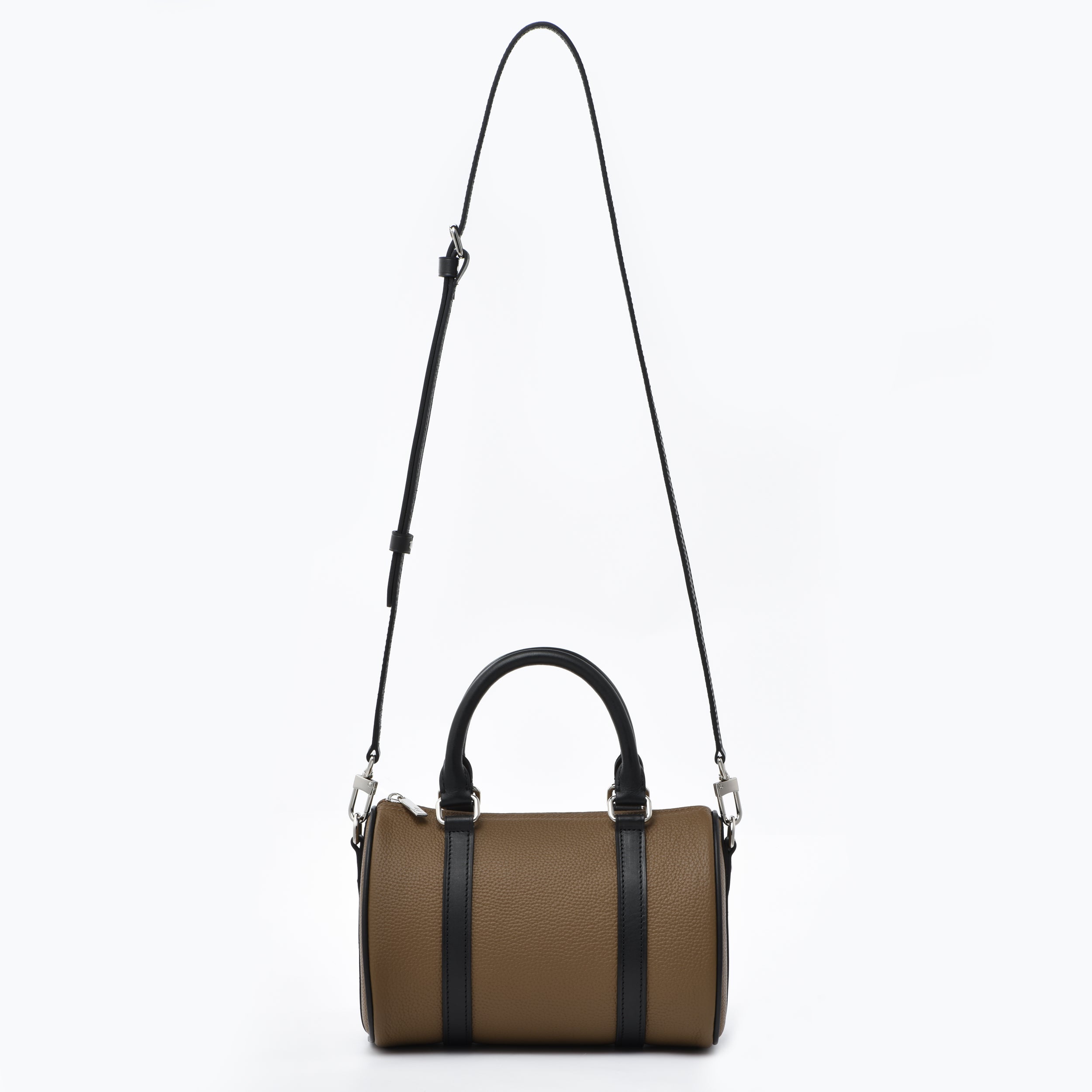 KAKI Togo et Cuir Vachetta - Mini sac Boston