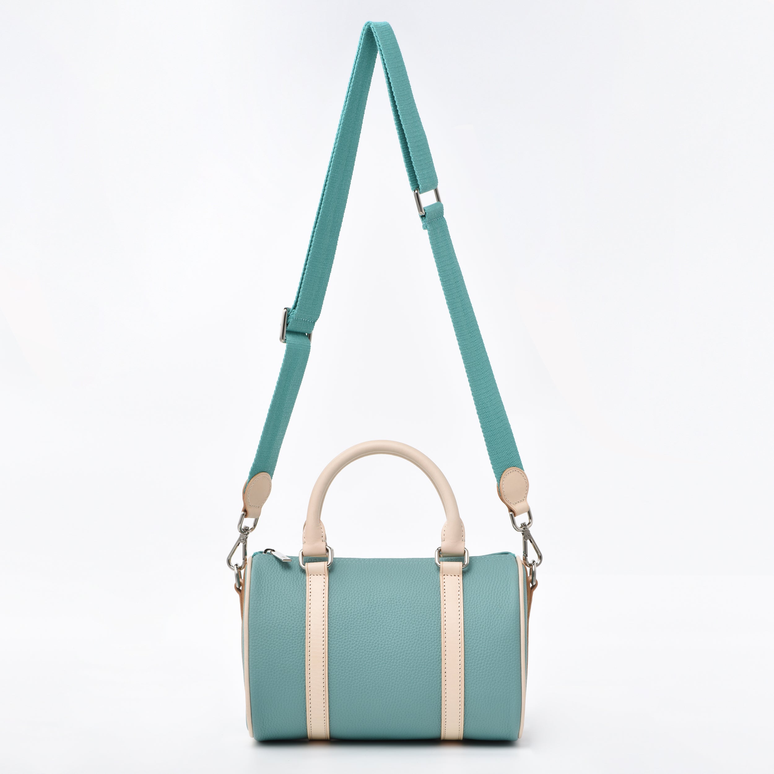 Tiffany Blue Togo and Vachetta Leather - Mini Boston bag