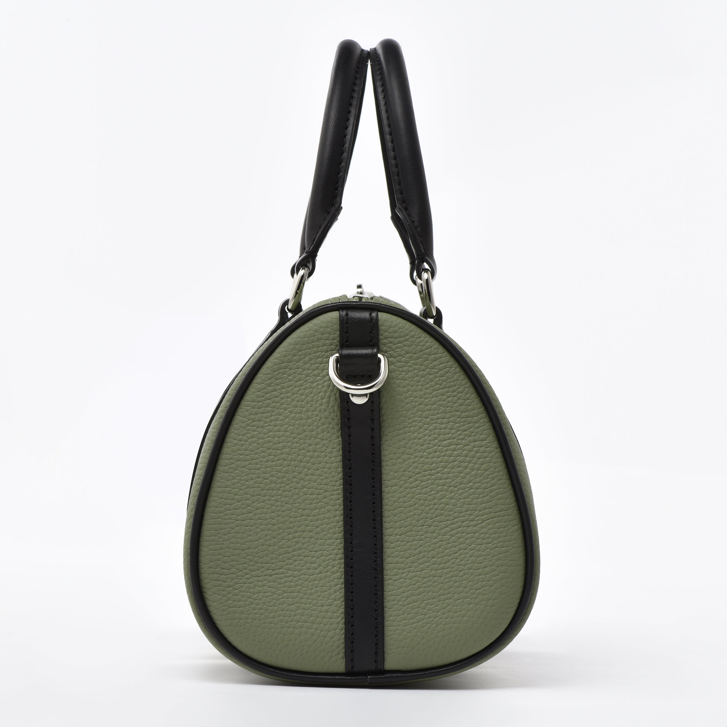 OLIVE Togo and Vachetta Leather - Mini Boston bag