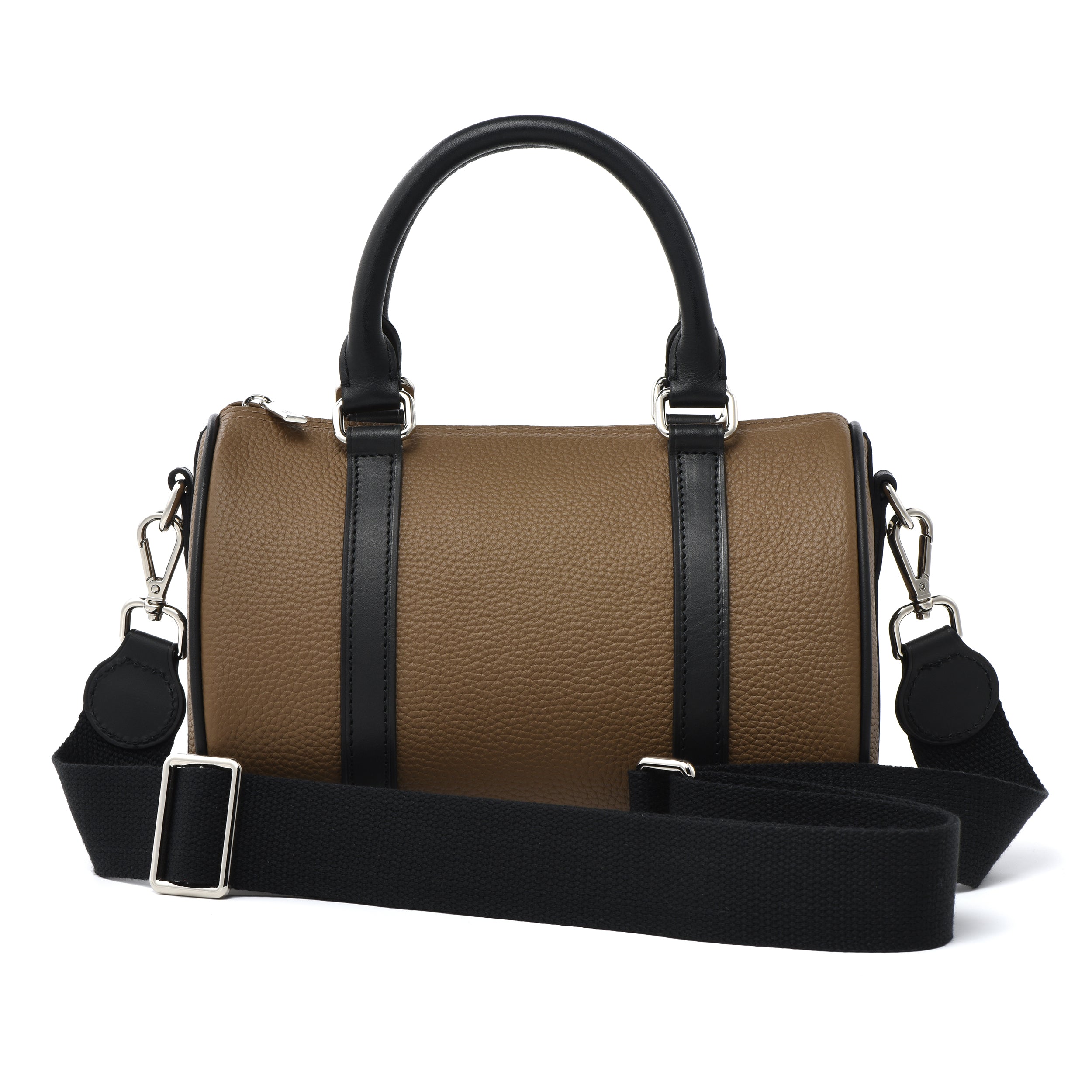 KAKI Togo et Cuir Vachetta - Mini sac Boston